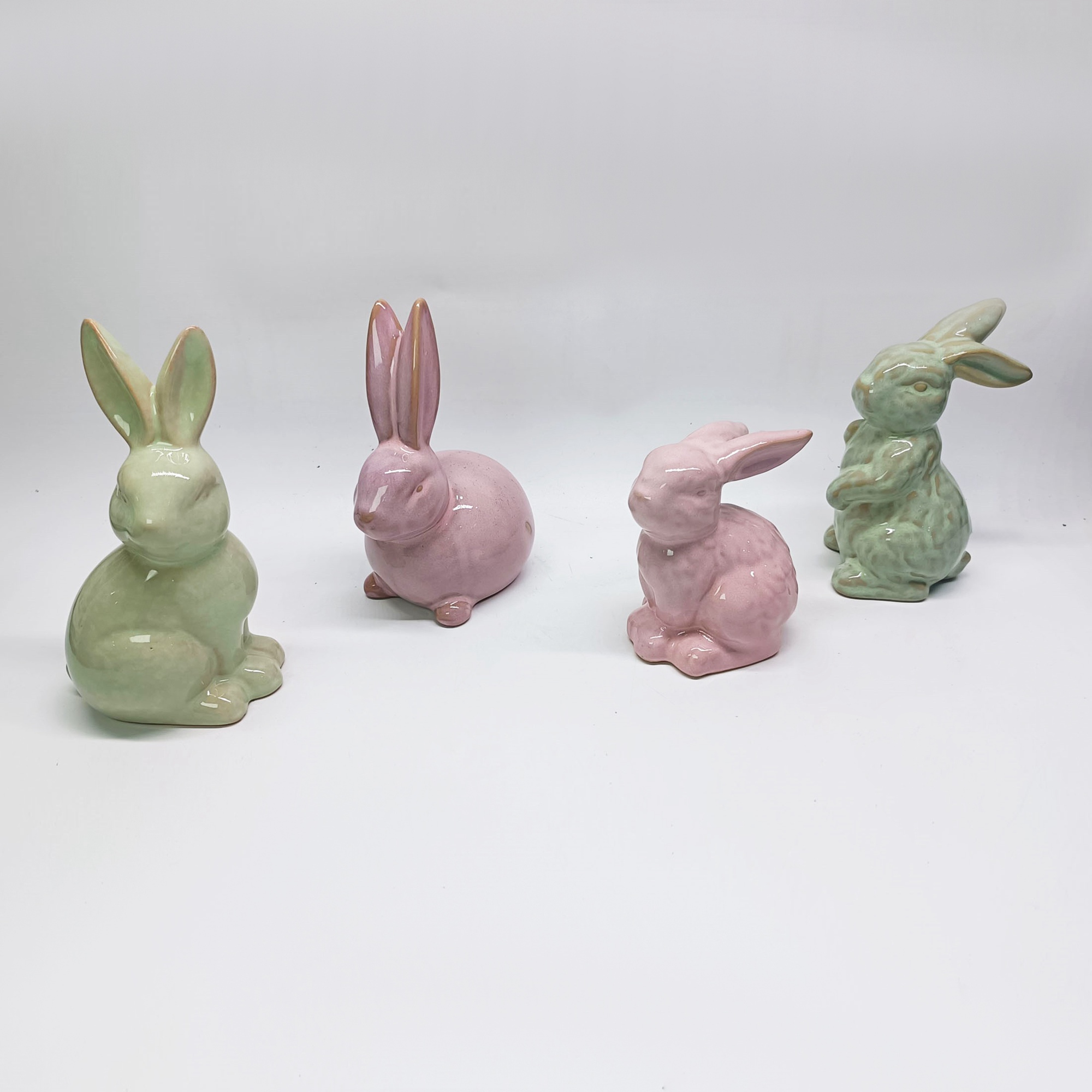 Lovely Ceramic Rabbit Family Hare Nordic Style Home Decor Desktop Ornaments Craft 5