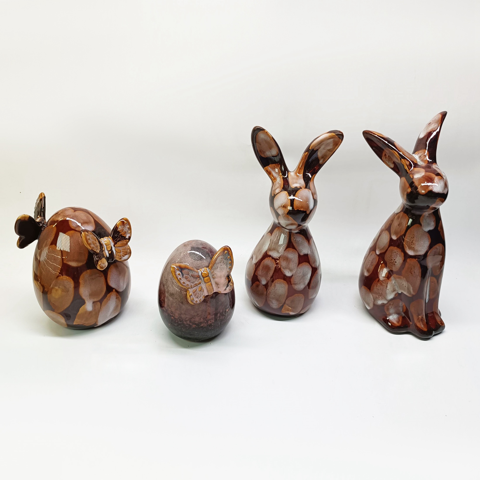 Lovely Ceramic Rabbit Family Hare Nordic Style Home Decor Desktop Ornaments Craft 1