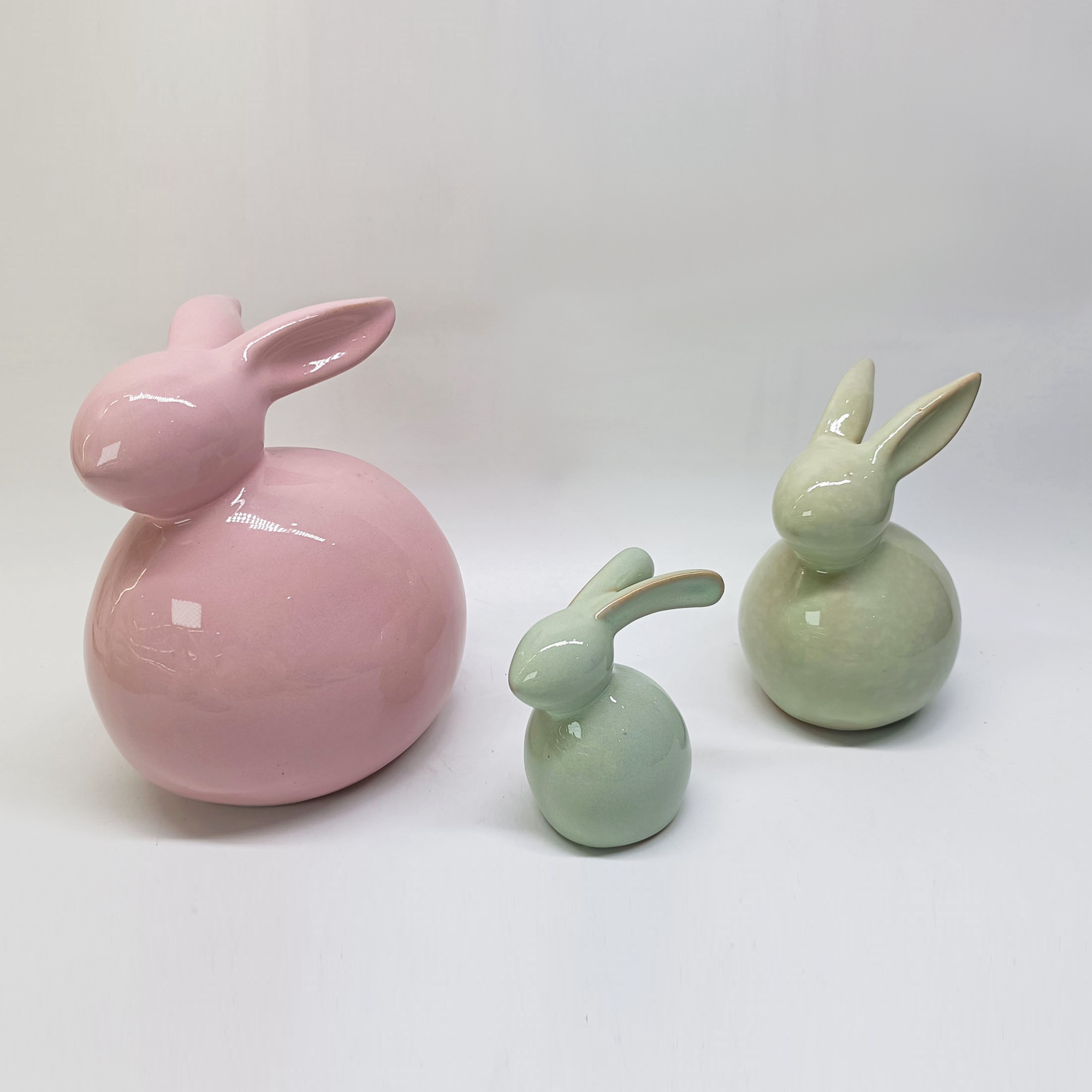 Lovely Ceramic Rabbit Family Hare Nordic Style Home Decor Desktop Ornaments Craft 10