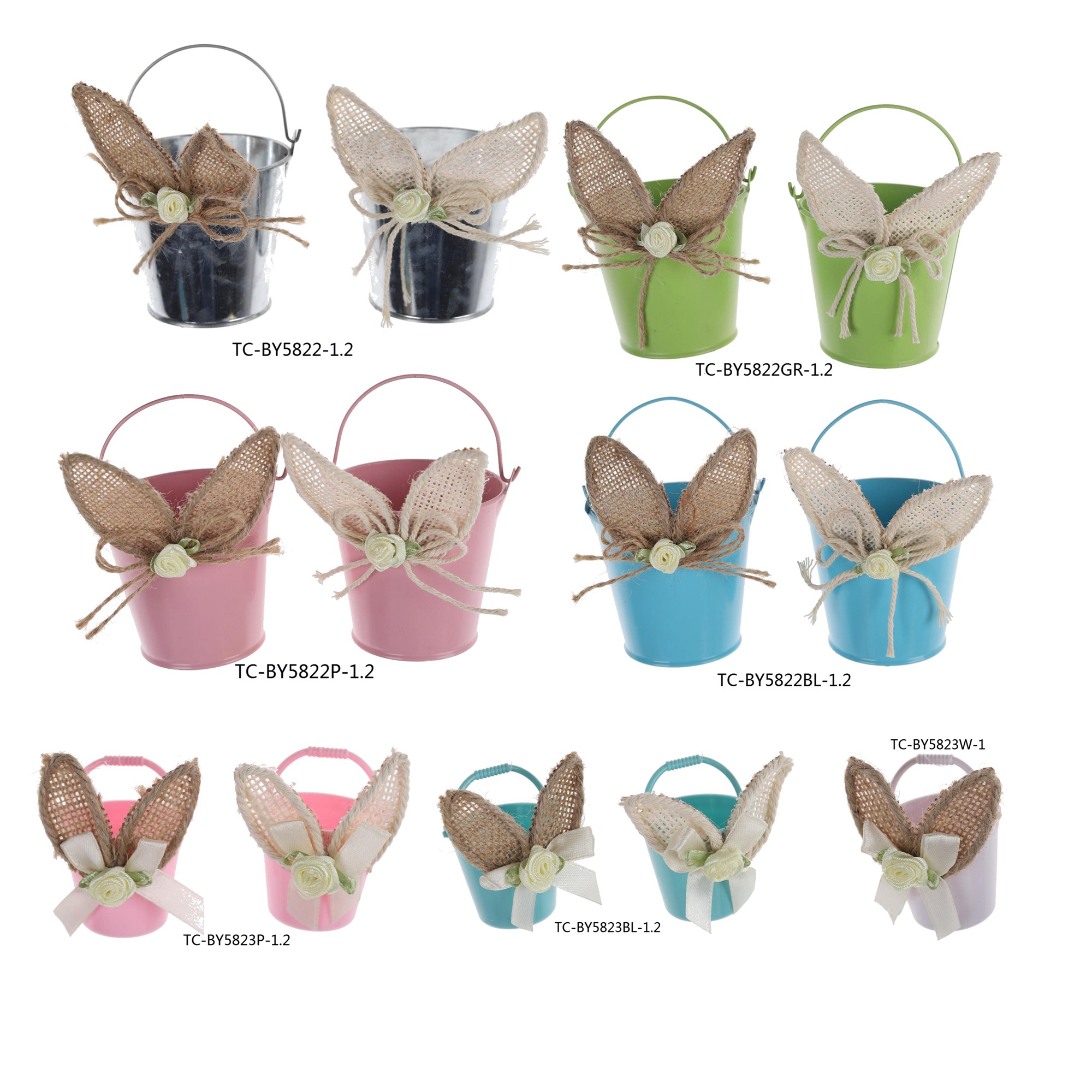 Mini cubos de metal, cubos galvanizados de colores pequeños, cubos artesanales con asa, decoración, lindos cubos de lata de dulces 2