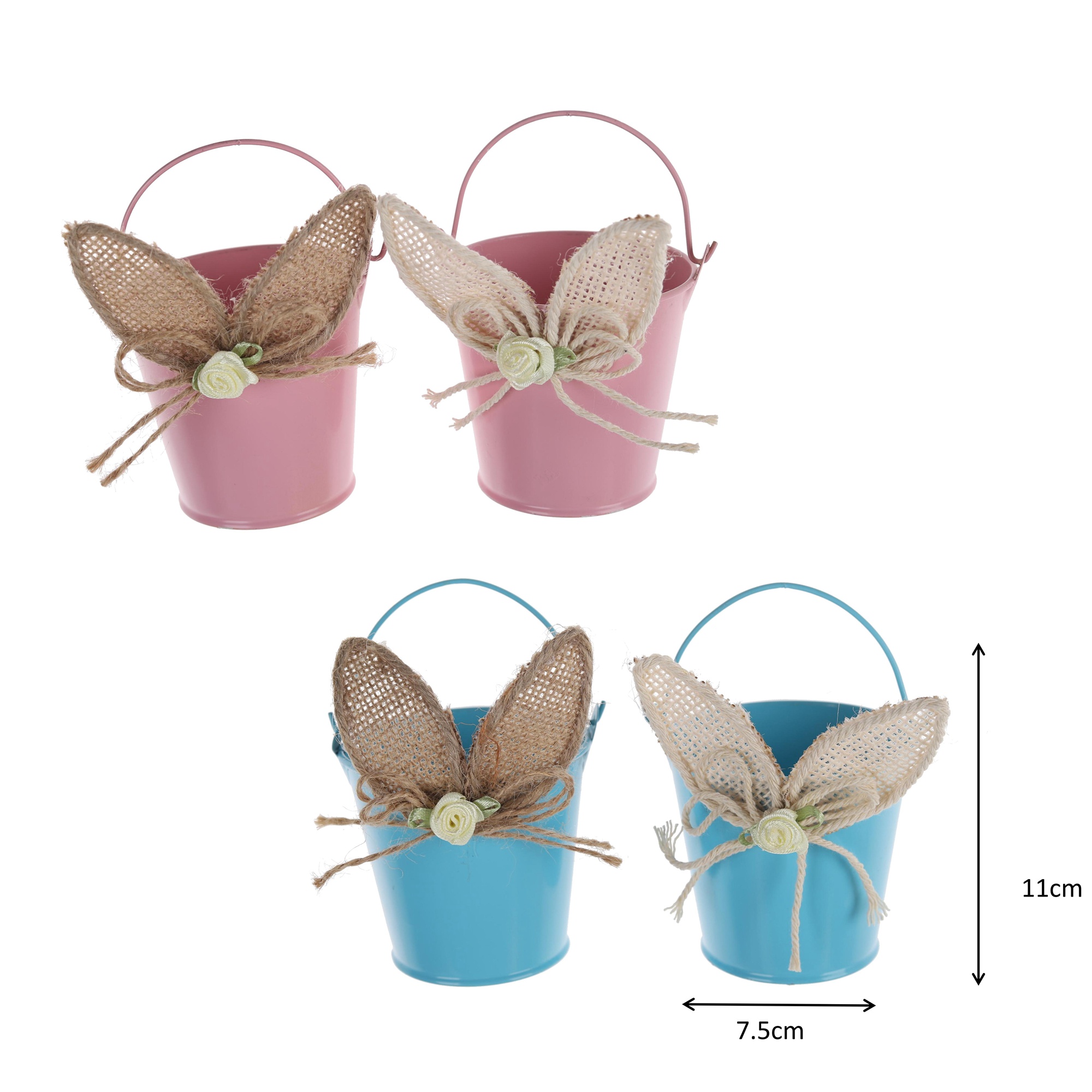 Mini cubos de metal, cubos galvanizados de colores pequeños, cubos artesanales con asa, decoración, lindos cubos de lata de dulces 5