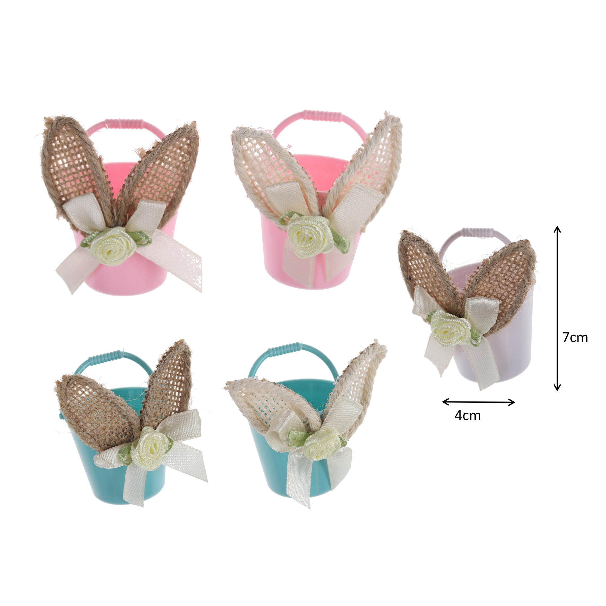 Mini cubos de metal, cubos galvanizados de colores pequeños, cubos artesanales con asa, decoración, lindos cubos de lata de dulces 4