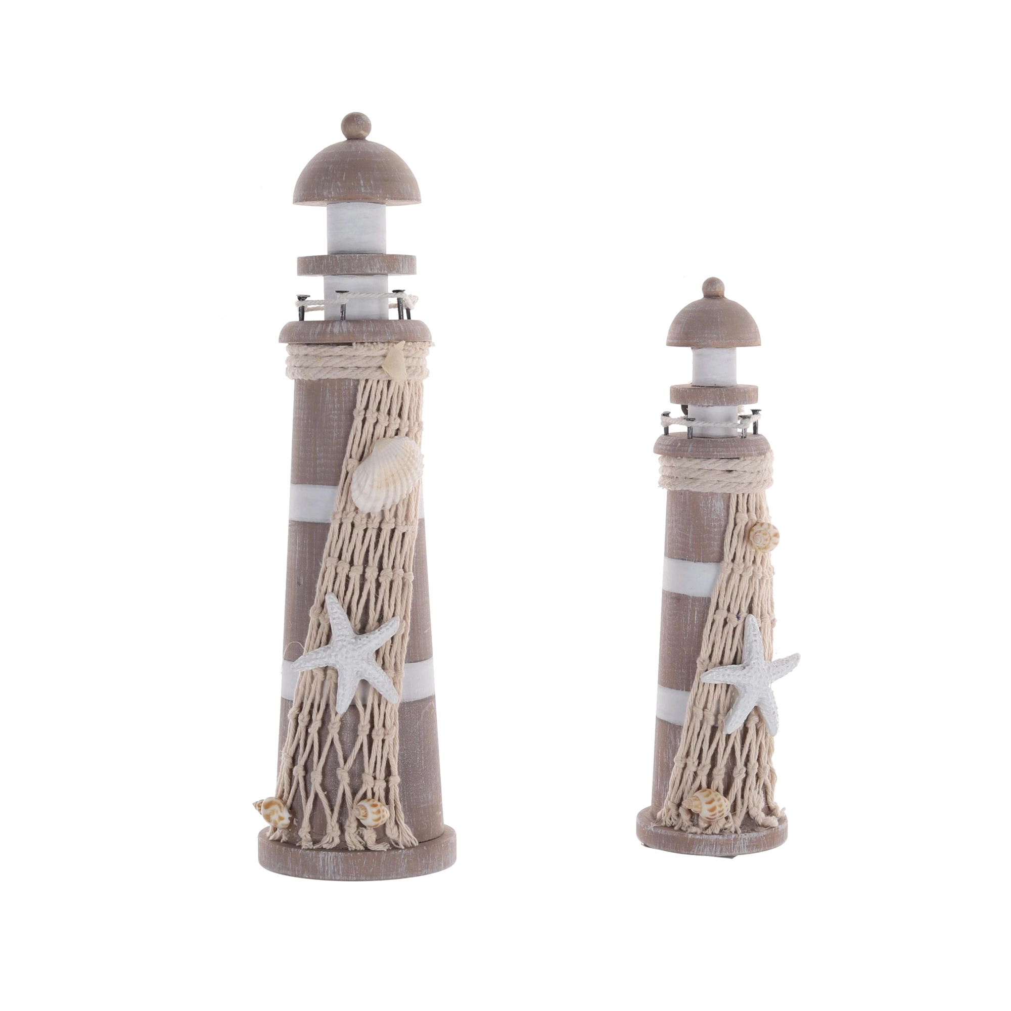 Stripe Lighthouse Simulation Model Mediterranean Wooden Handicraft Home Decorations Creativity Marine Style Decor Arts and Craft 1
