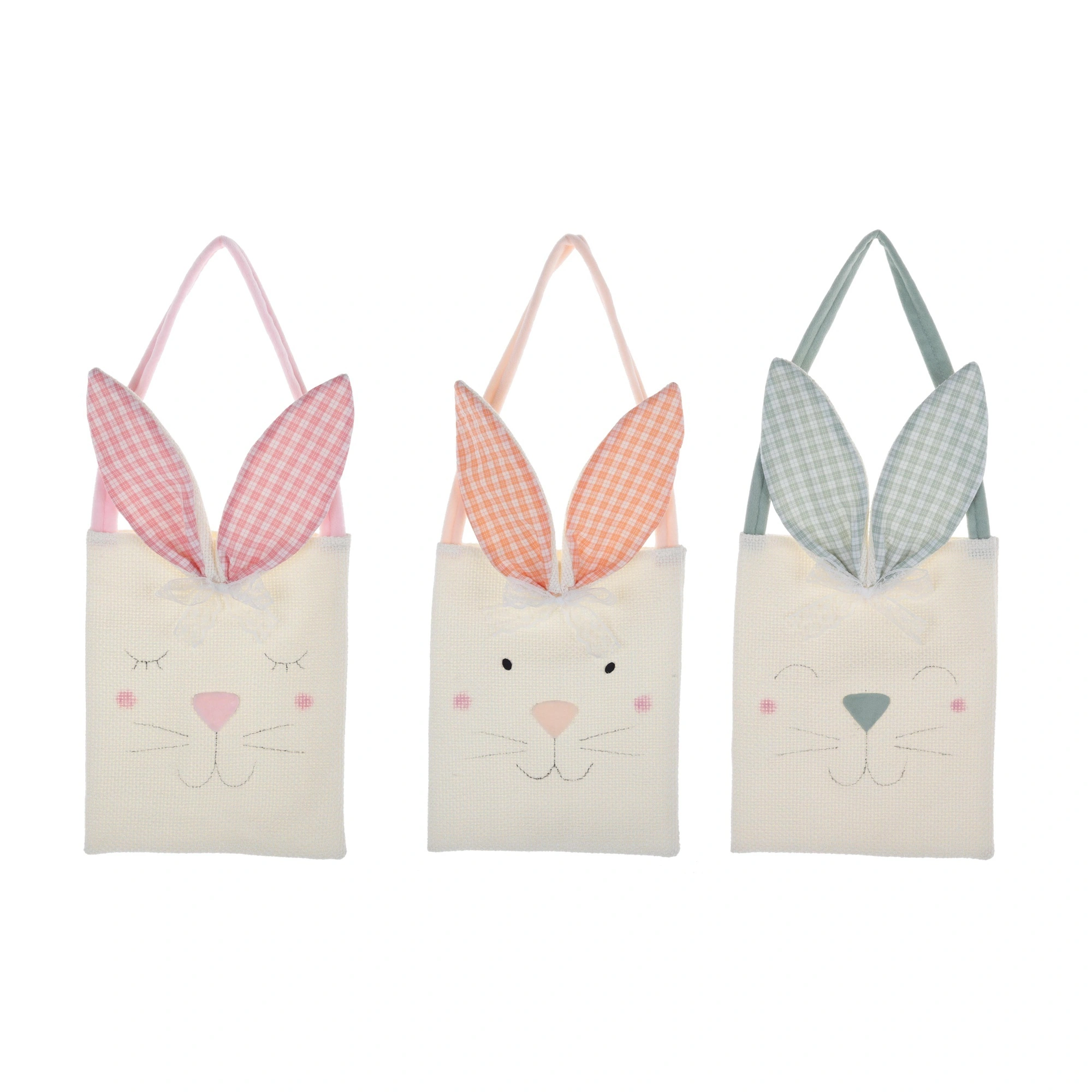 Bolsa de tela para regalo de conejito, bolsas de chocolate, bolsas de conejo de Pascua, decoración para fiesta de cumpleaños 1