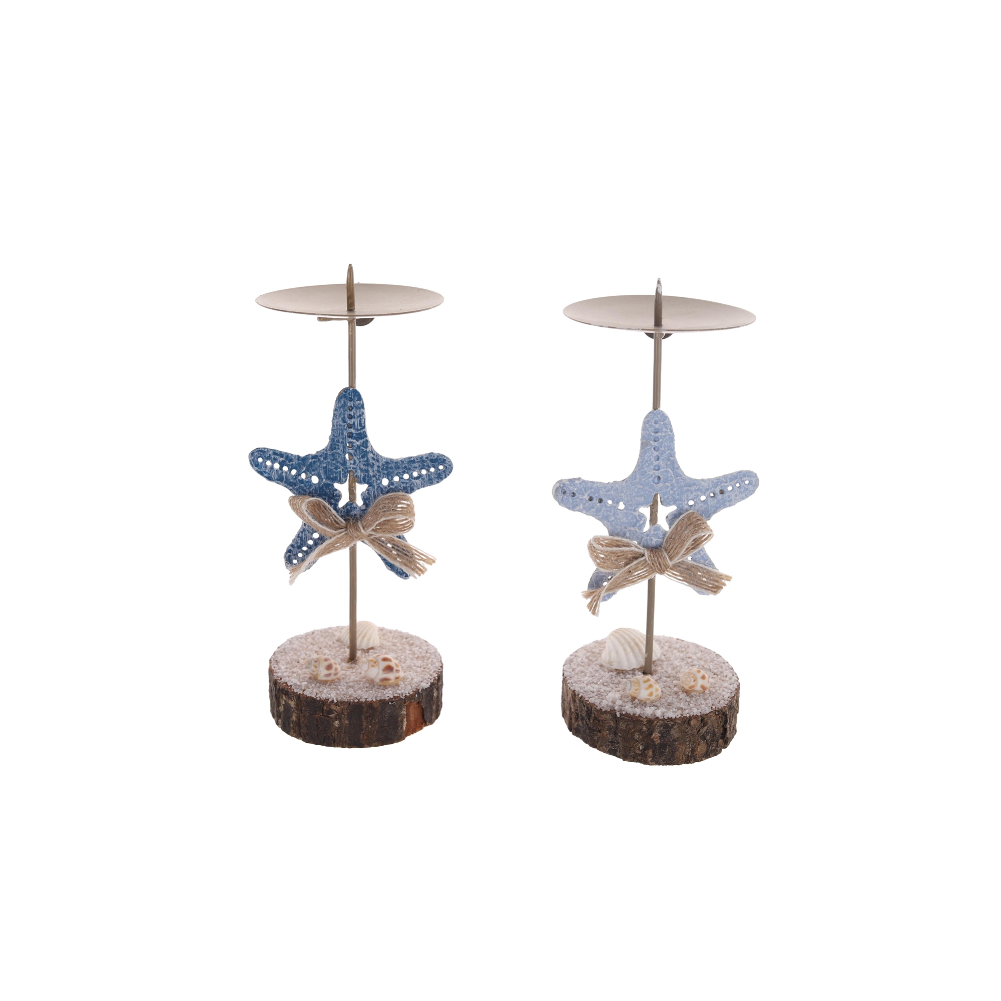 Kerzenhalter aus Metall mit Fisch, Seestern, Muschel und Boot, romantischer Kerzenständer im mediterranen Stil, für Kinder, Schlafzimmer, Heimdekoration 2