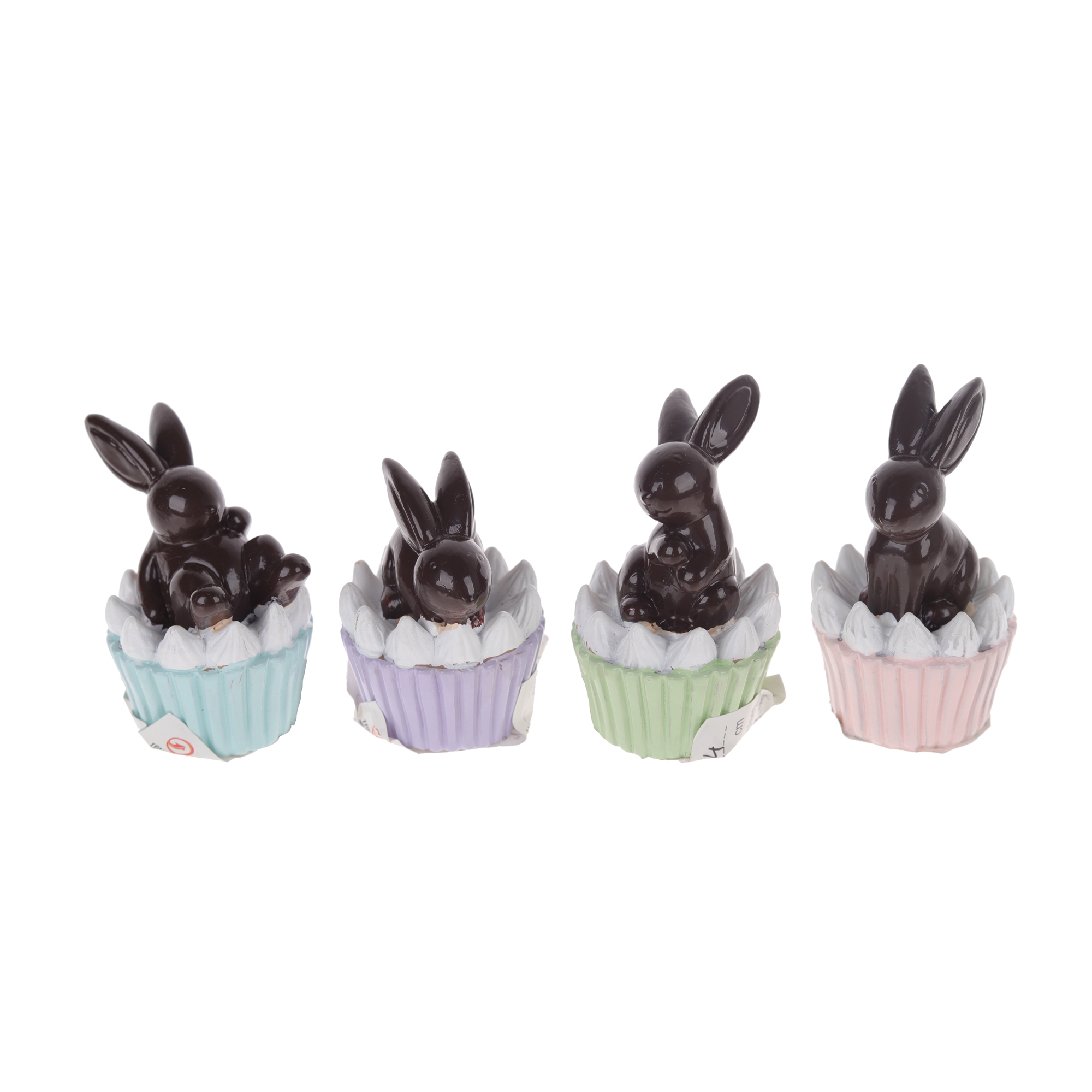 Figura de conejo de zanahoria de resina, decoración de Pascua, Navidad, hogar, miniatura, jardín, pastel, accesorios, figura moderna, regalo 4