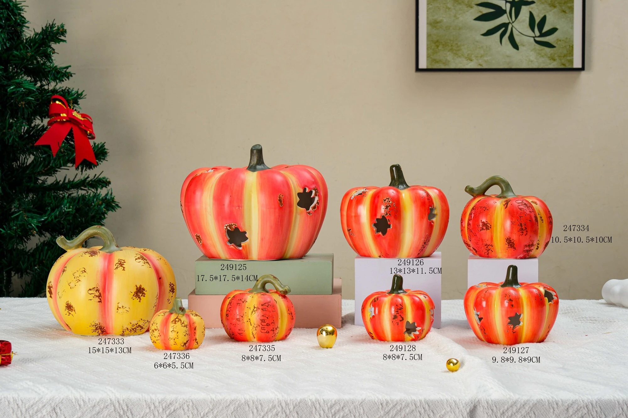 Classic European Style Ceramic Lovely Funny Vegetable Pumpkin Ornament Home Figurines Arts Crafts Desk Decor Statues Sculpture 1