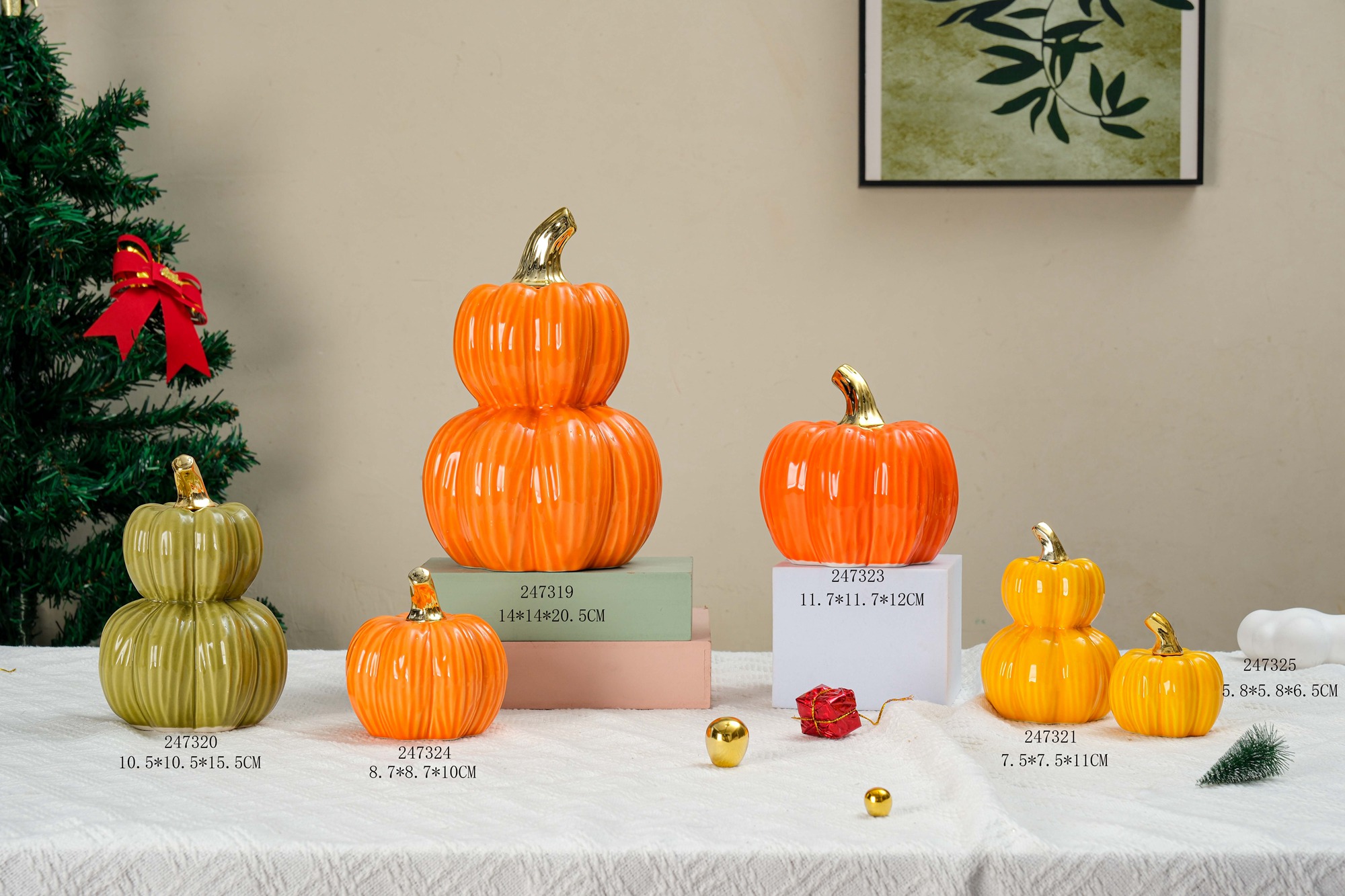 Adorno de calabaza vegetal de cerámica de estilo clásico europeo, encantador y divertido, figuras para el hogar, artesanías, decoración de escritorio, estatuas, esculturas. 4