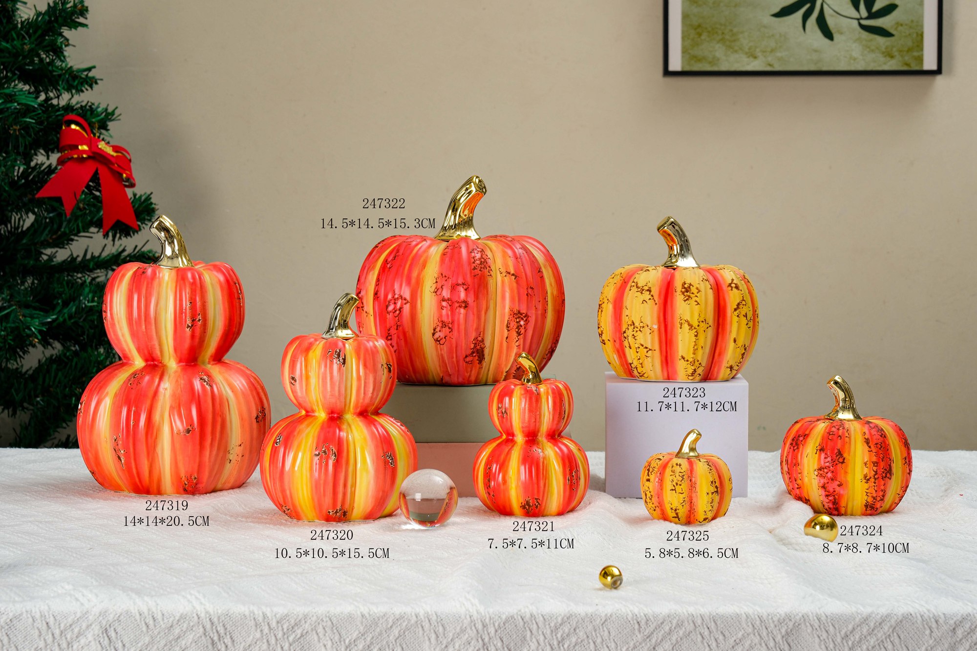 Adorno de calabaza vegetal de cerámica de estilo clásico europeo, encantador y divertido, figuras para el hogar, artesanías, decoración de escritorio, estatuas, esculturas. 2