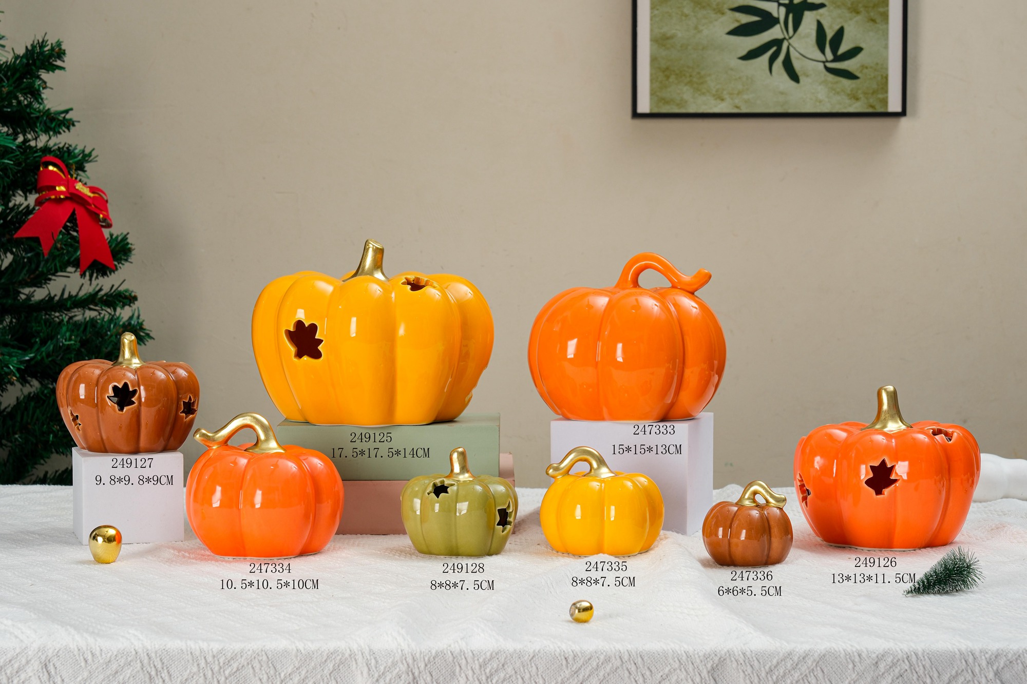 Adorno de calabaza vegetal de cerámica de estilo clásico europeo, encantador y divertido, figuras para el hogar, artesanías, decoración de escritorio, estatuas, esculturas. 5