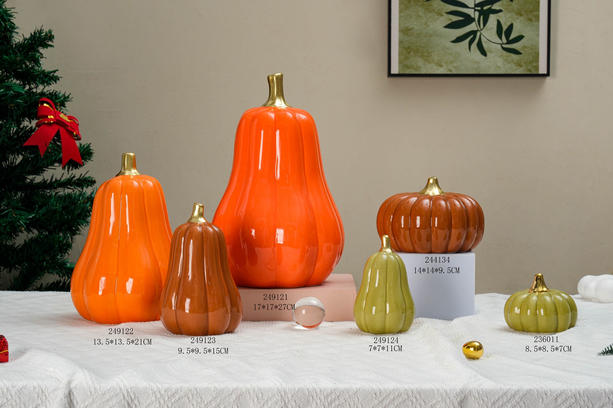 Adorno de calabaza vegetal de cerámica de estilo clásico europeo, encantador y divertido, figuras para el hogar, artesanías, decoración de escritorio, estatuas, esculturas. 6