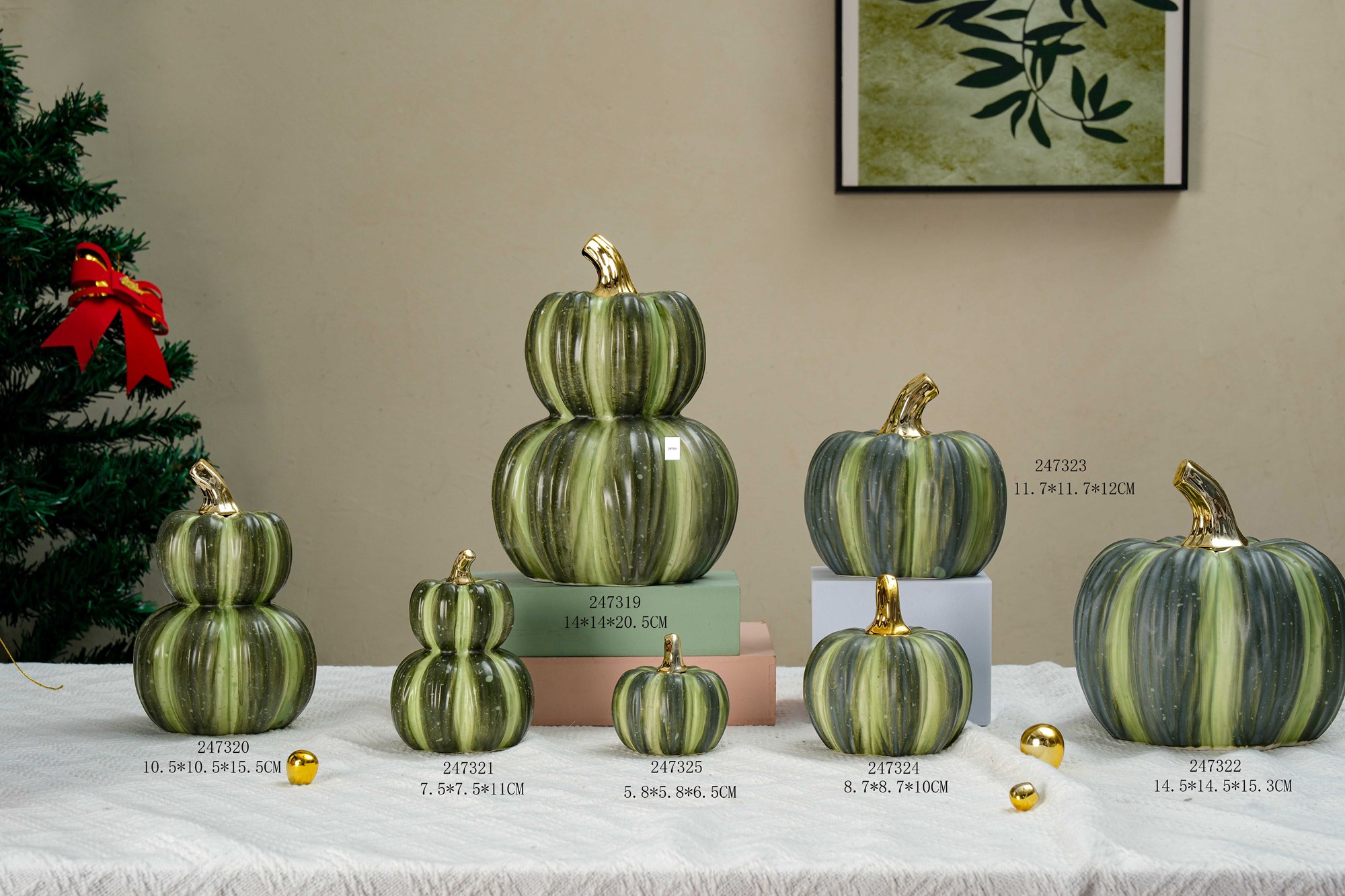 Adorno de calabaza vegetal de cerámica de estilo clásico europeo, encantador y divertido, figuras para el hogar, artesanías, decoración de escritorio, estatuas, esculturas. 9