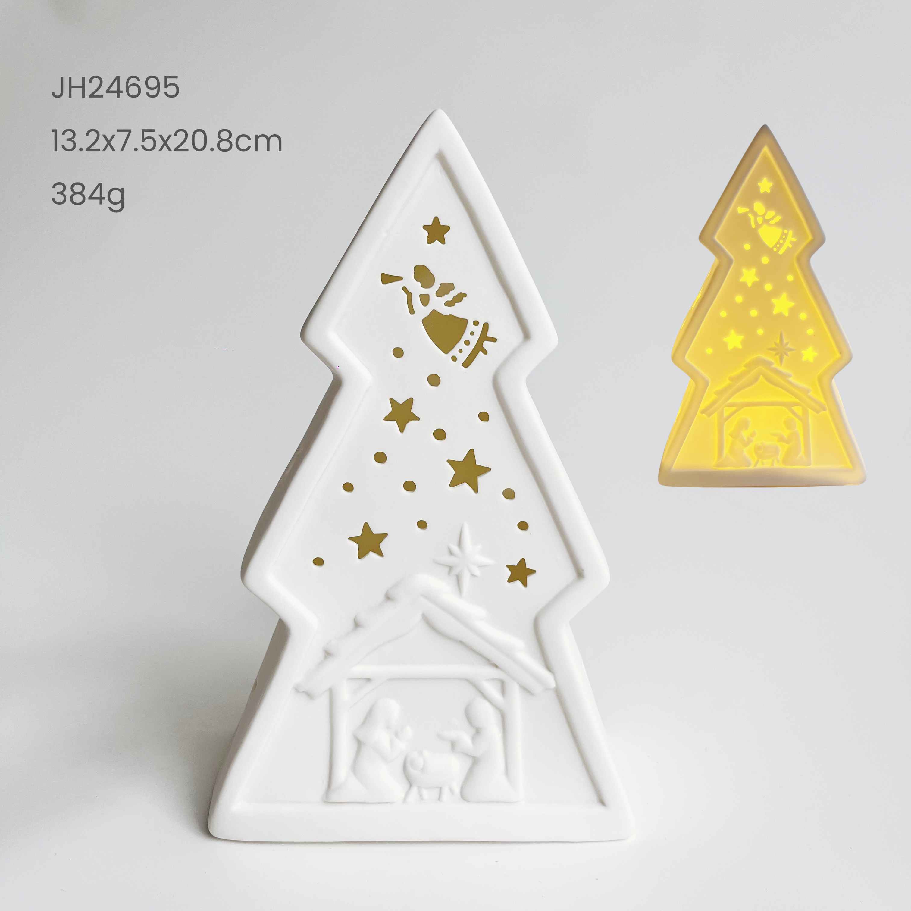 Best Quality Ceramic Luminous Mini Christmas Tree Small Desktop Home Ornaments Xmas Gifts Small Scene Layout Props Oem-Tangchen 7