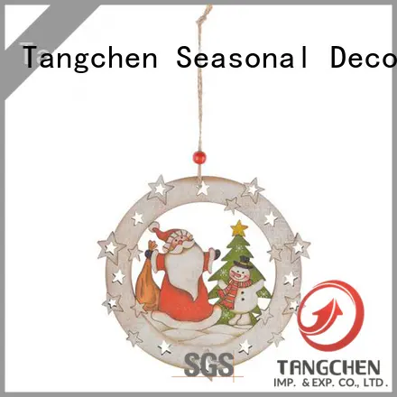Tangchen cut wooden christmas tree decoration factory for home decoration 1