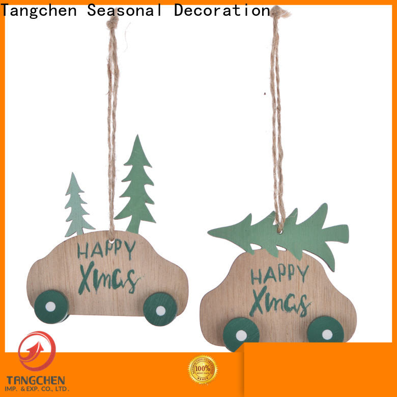 Tangchen drawstring wooden christmas decorations for business 1