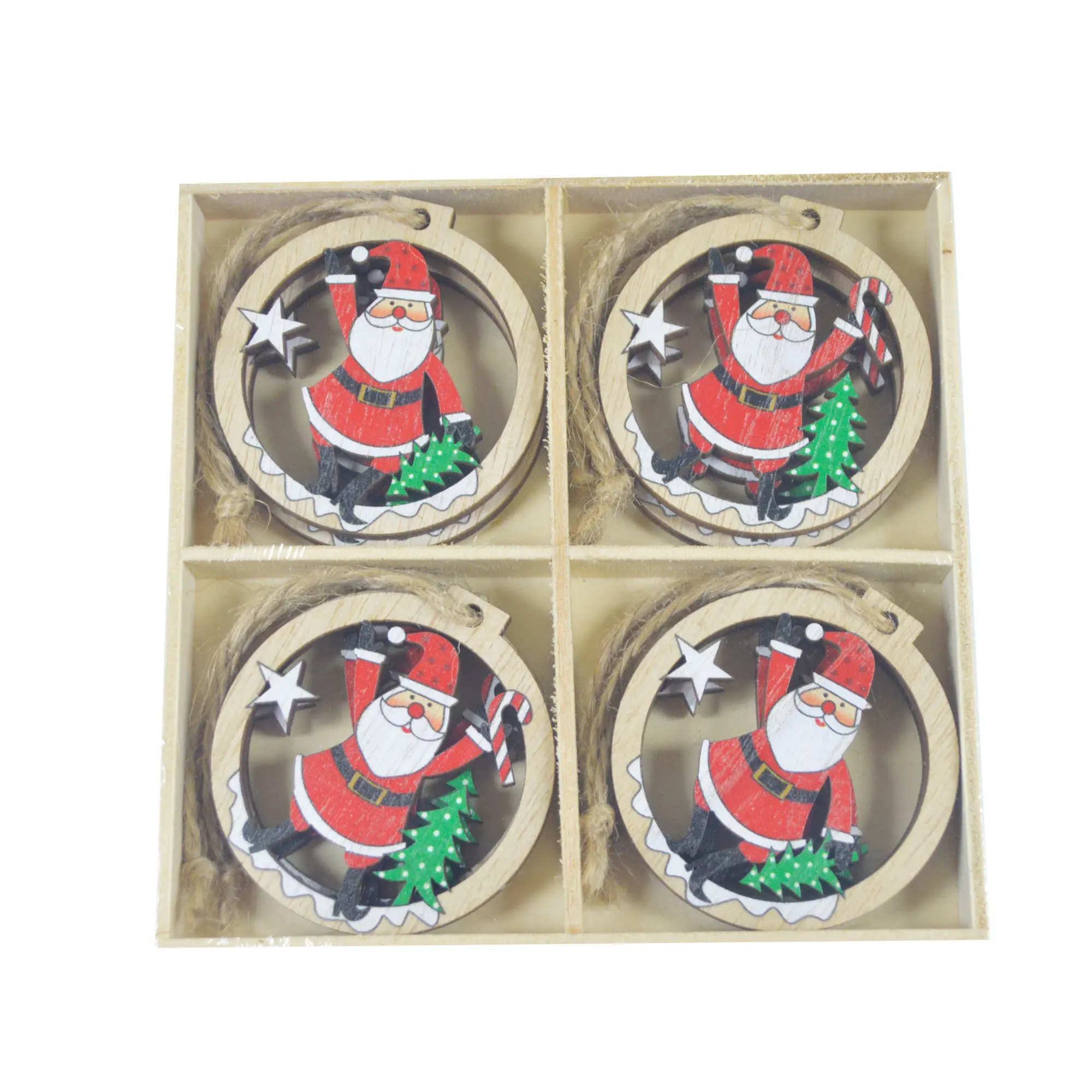 Tangchen 6cm wooden christmas tree decoration manufacturers for holiday decoration 1