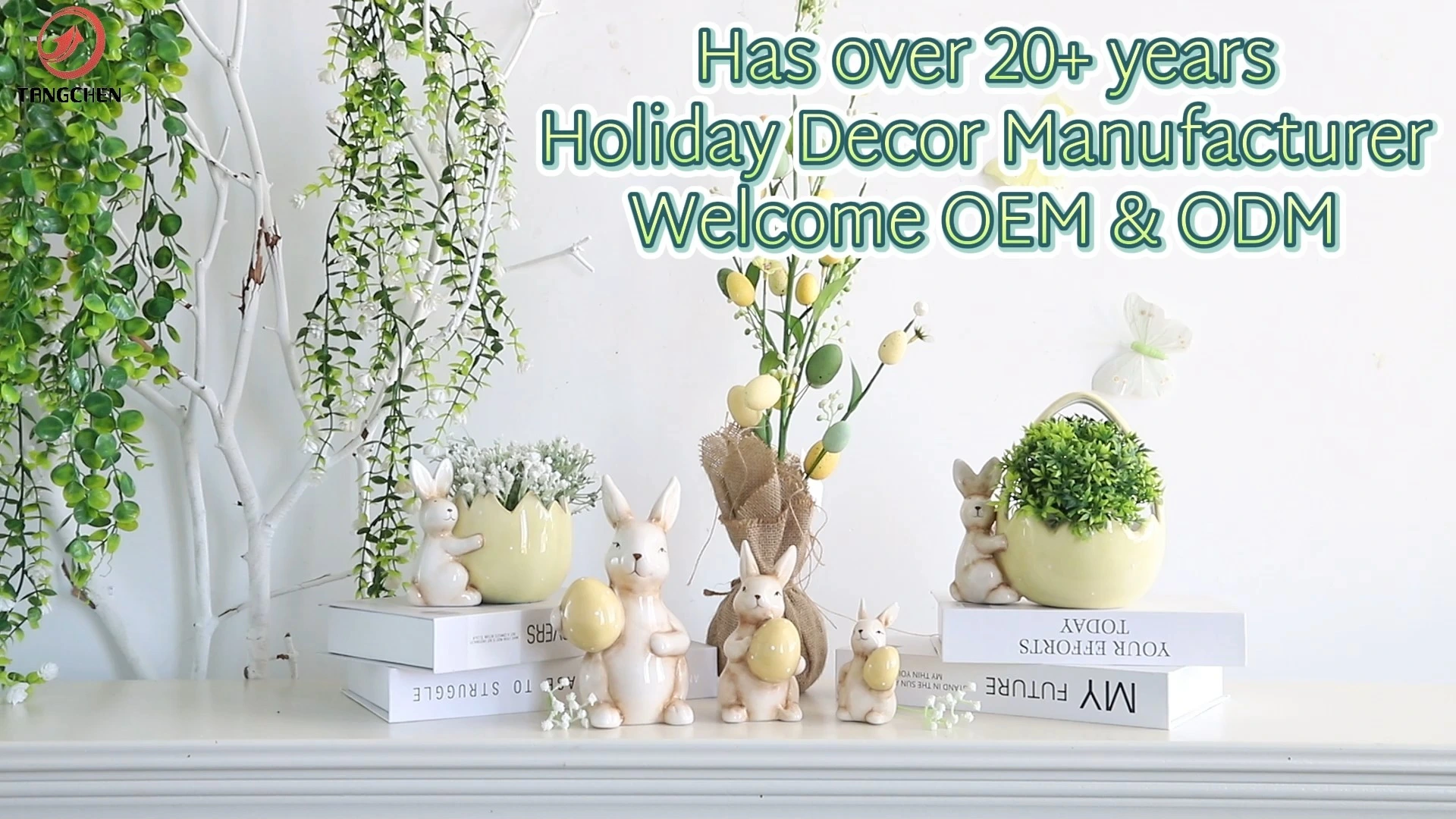 Easter Home Holiday Funny Ceramic Rabbit Egg Cups Bunny Eggs Figurine Desktop Ornament 1
