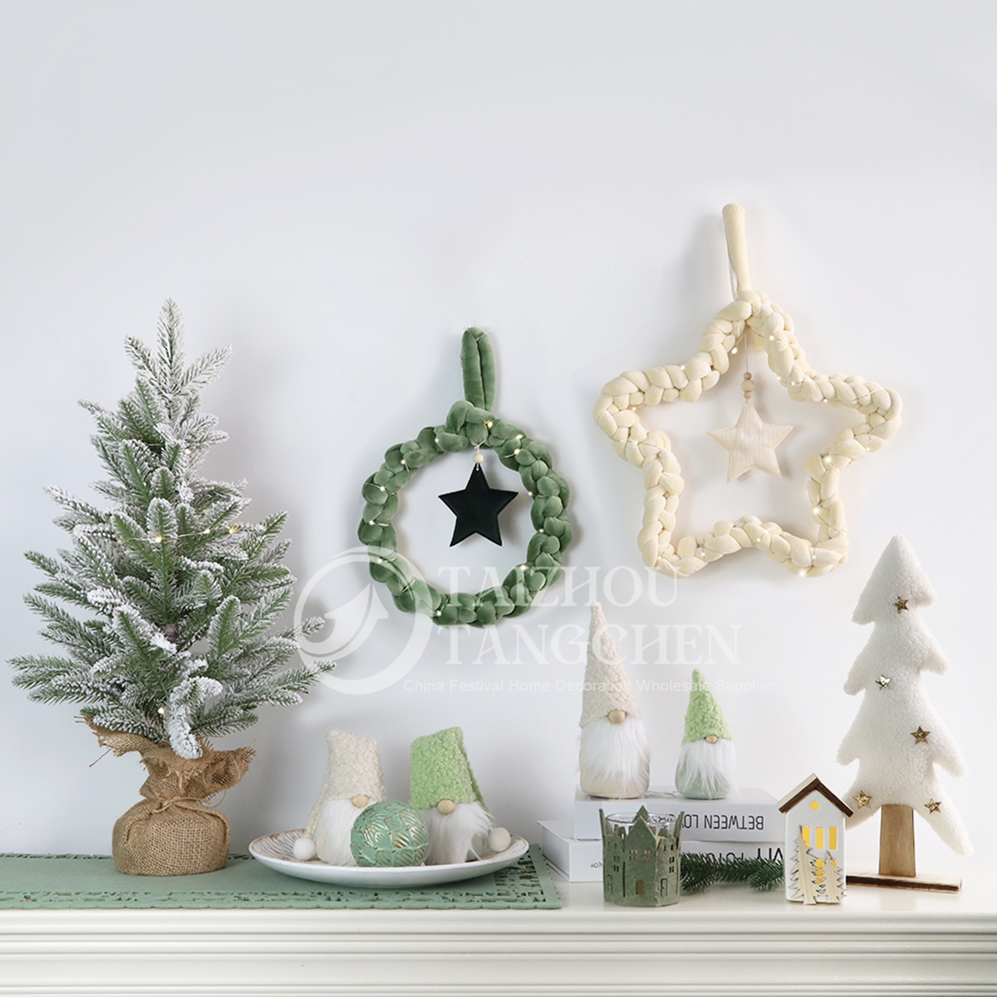 Centros de mesa de chimenea NAVIDAD NOEL REGALO DE NAVIDAD GNOME Muñeca sin rostro 2