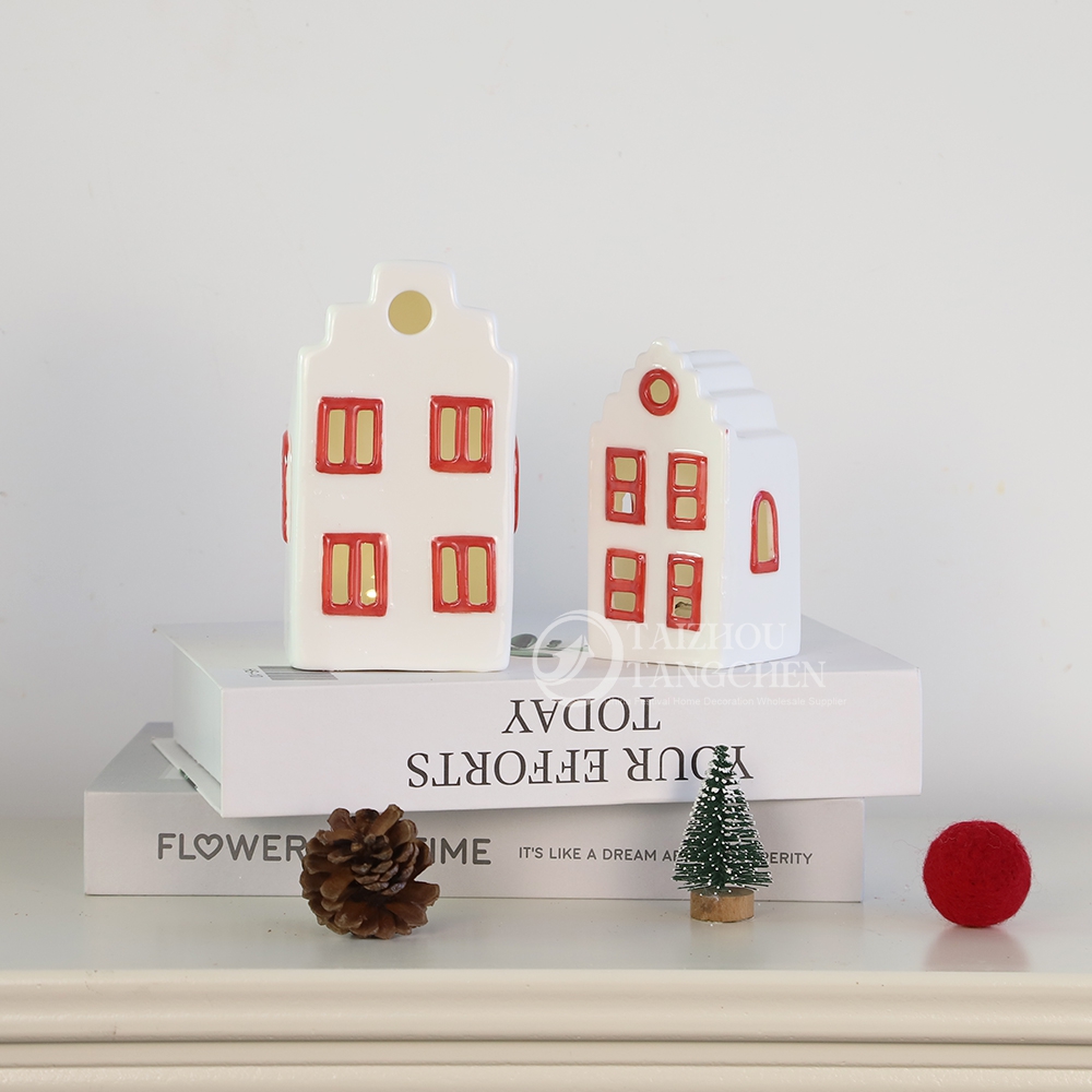 Neujahr Weihnachten Heimat Kamin Ornament Dekor Keramik Winterhaus Dekoration Weihnachts -Elch -Figurine 5