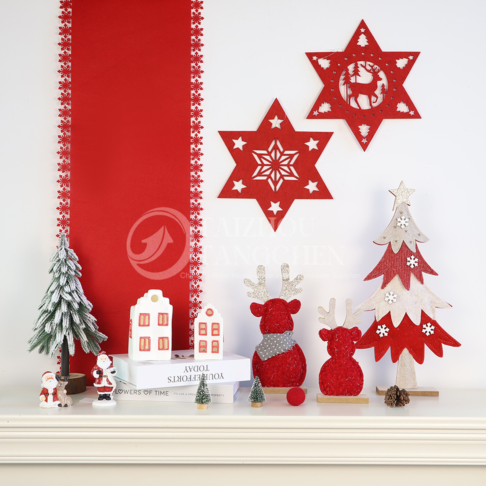 Neujahr Weihnachten Heimat Kamin Ornament Dekor Keramik Winterhaus Dekoration Weihnachts -Elch -Figurine 2