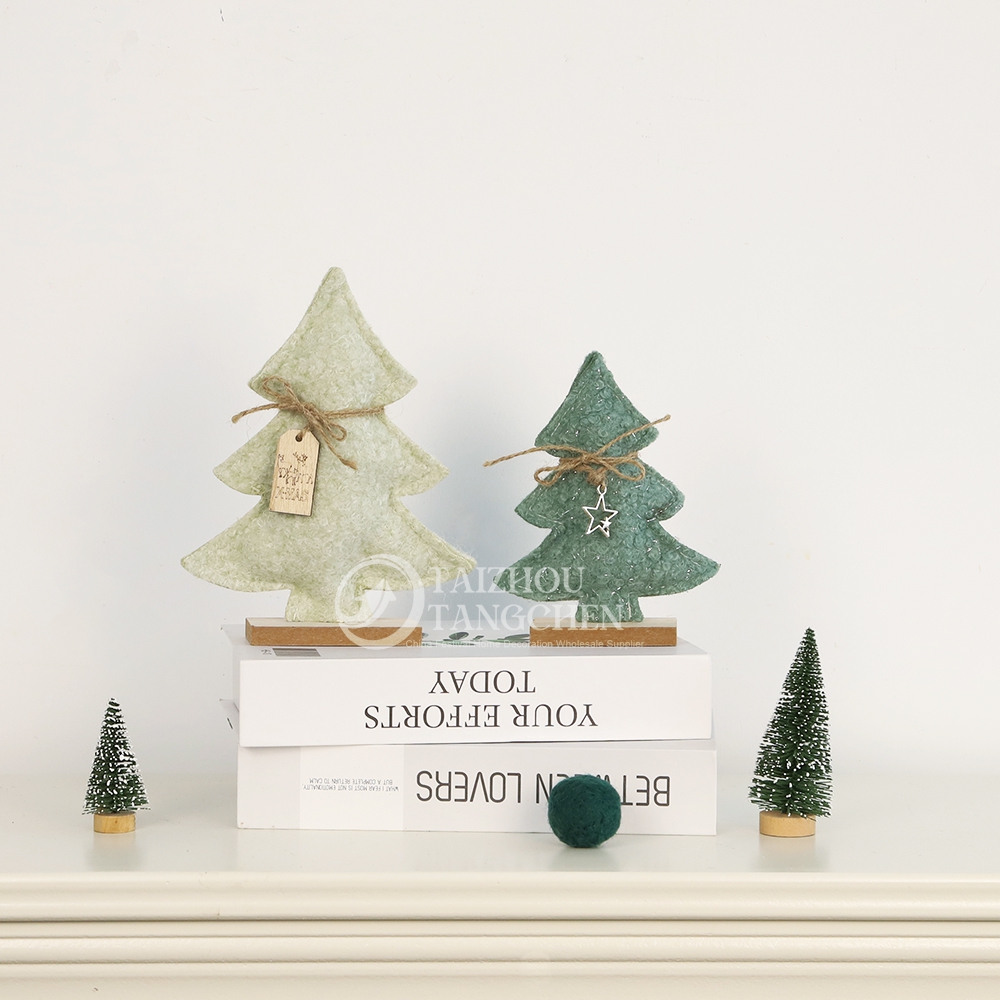 Neujahrsgeschenke Home Kamin Ornament Grüne Farbdekor Stoff Weihnachtsbaum Elchsammlung Kollektion 5