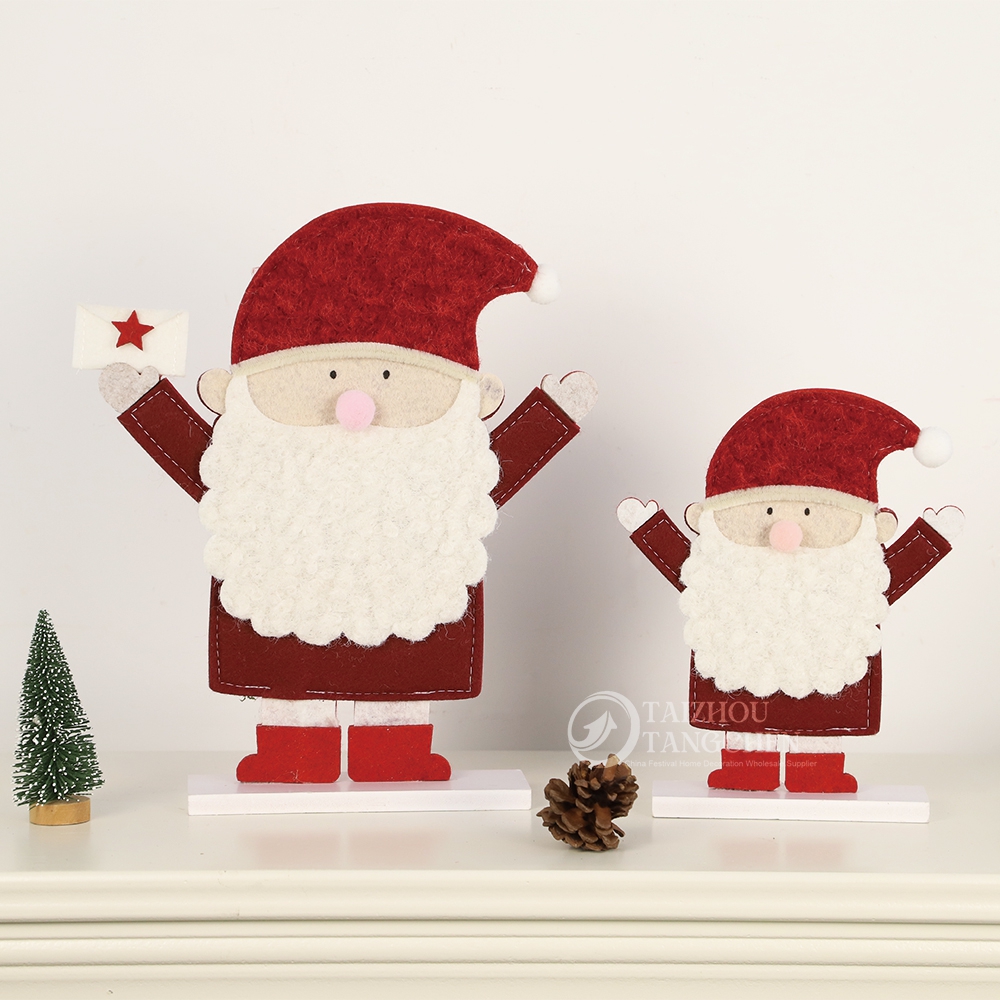 Navidad Santa Claus Home Party Decor Chireplace Ornament Fabrics Red House Red House Arbase colgante 6