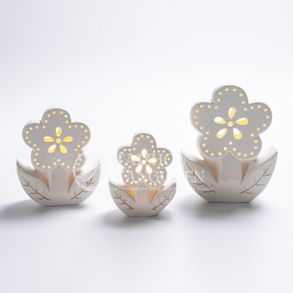 Fábrica Estatua de conejo de Pascua de fábrica LED LED UP Flower Diseño de mesa Decoraciones de conejito 5