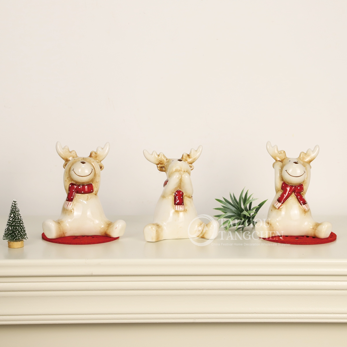 Hot Sale kreatives Design Kindergeschenk niedliche Rentier Weihnachten Elch Handwerkstisch Ornamente 5