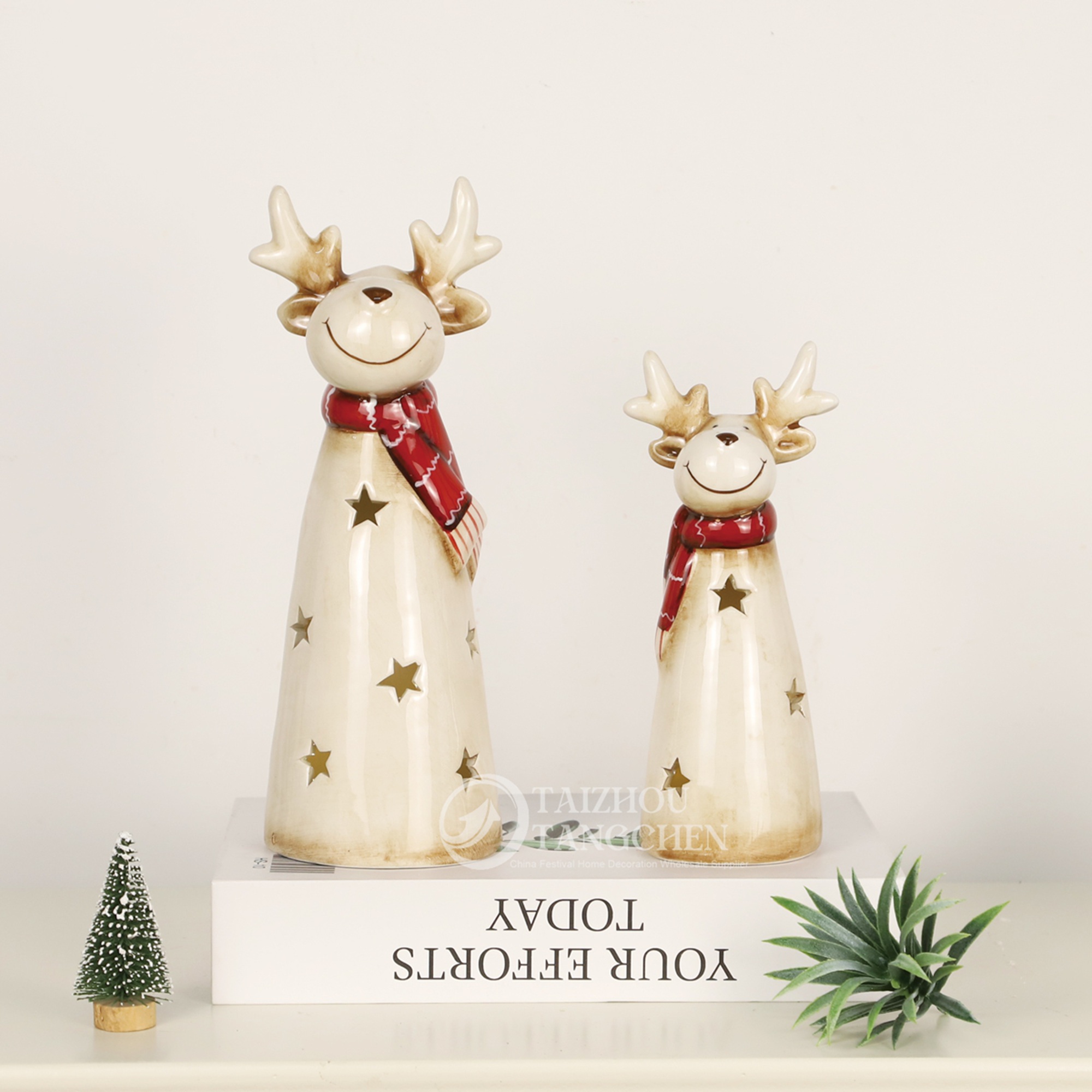 Hot Sale kreatives Design Kindergeschenk niedliche Rentier Weihnachten Elch Handwerkstisch Ornamente 4