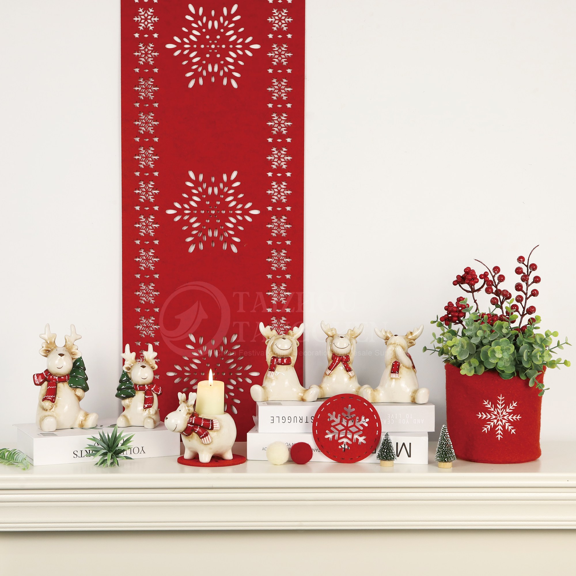 Hot Sale kreatives Design Kindergeschenk niedliche Rentier Weihnachten Elch Handwerkstisch Ornamente 2