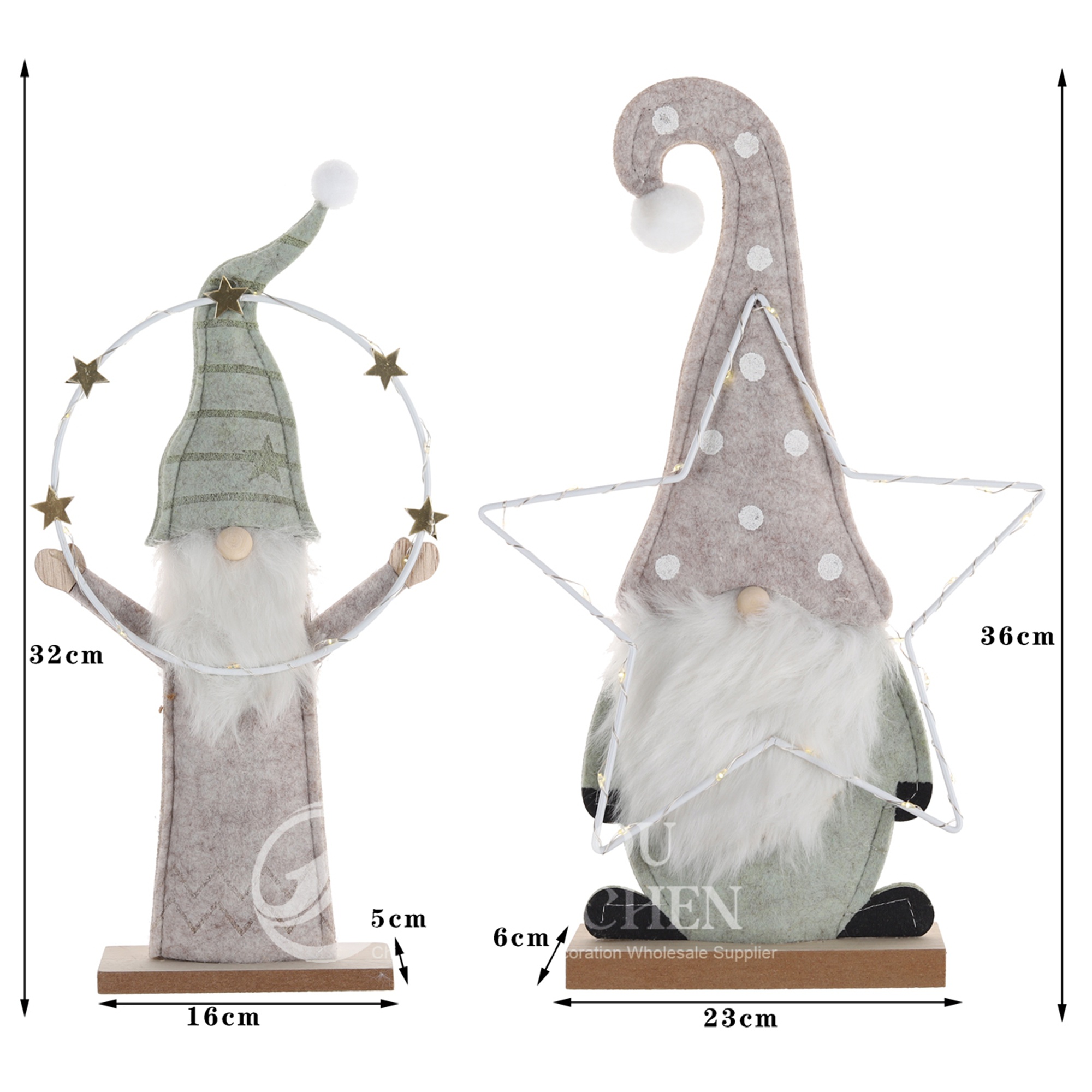 Regalos de año nuevo Nordic Madera sin rostro Fabrica de la casa del árbol de Navidad Casa de Navidad adornos 6