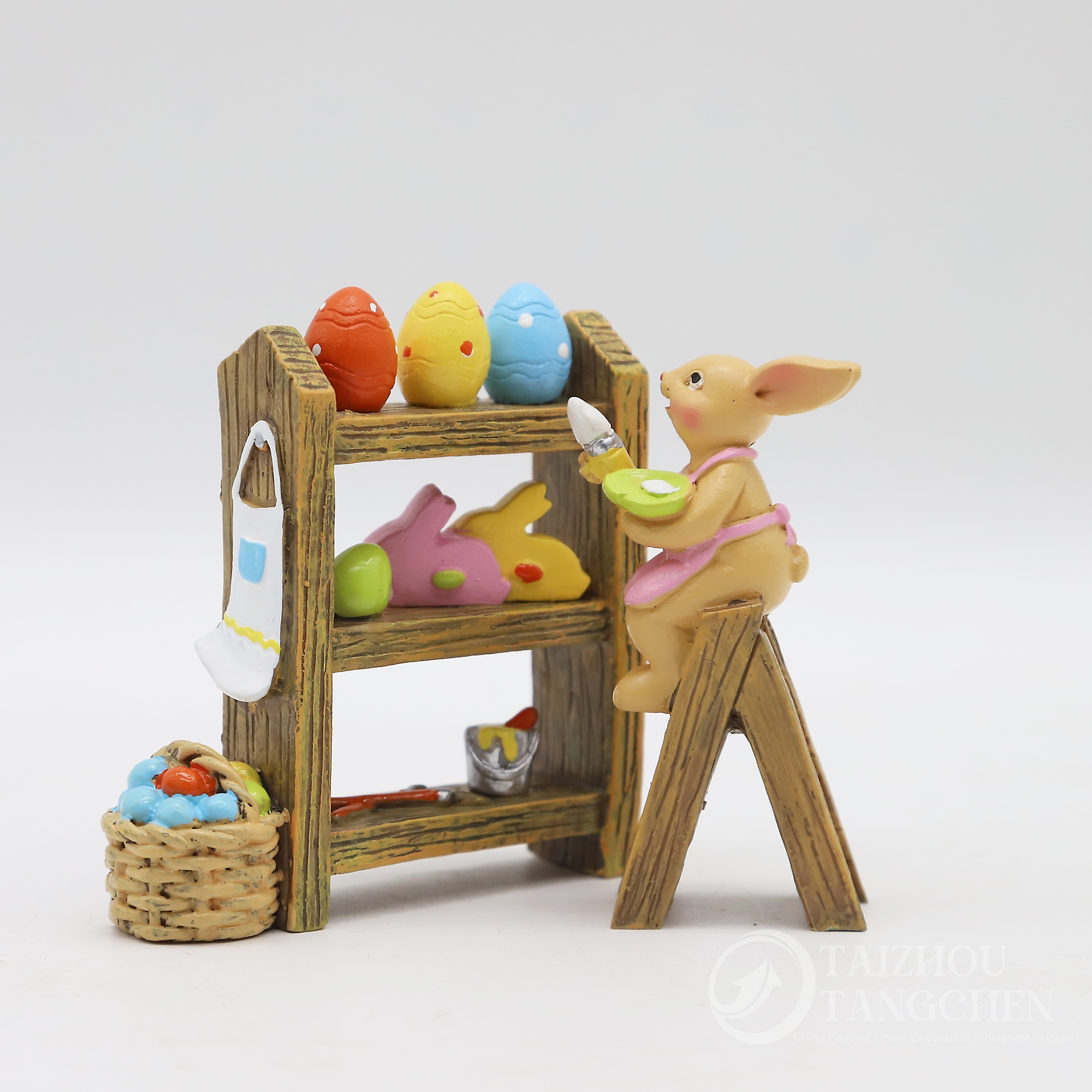Schöne Tierharzhandwerk - Hasendesktop -Ornamente & Mini -Gartendekorationen 8
