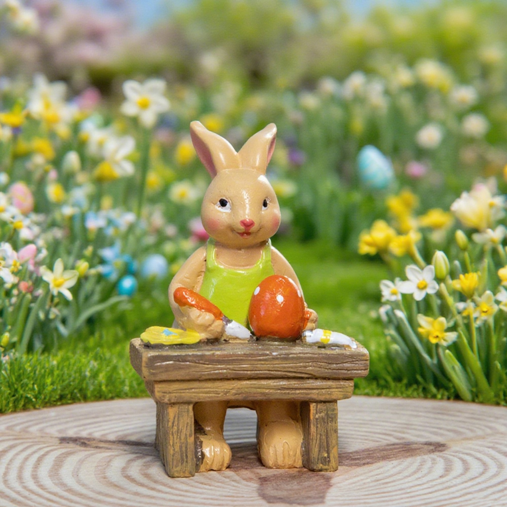 Schöne Tierharzhandwerk - Hasendesktop -Ornamente & Mini -Gartendekorationen 5