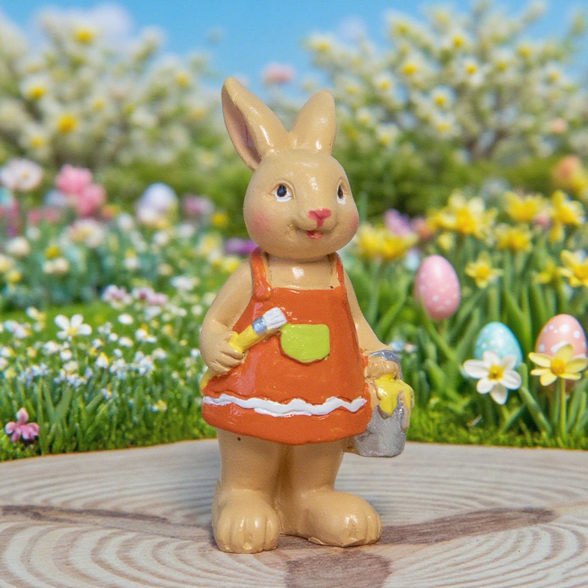 Schöne Tierharzhandwerk - Hasendesktop -Ornamente & Mini -Gartendekorationen 6