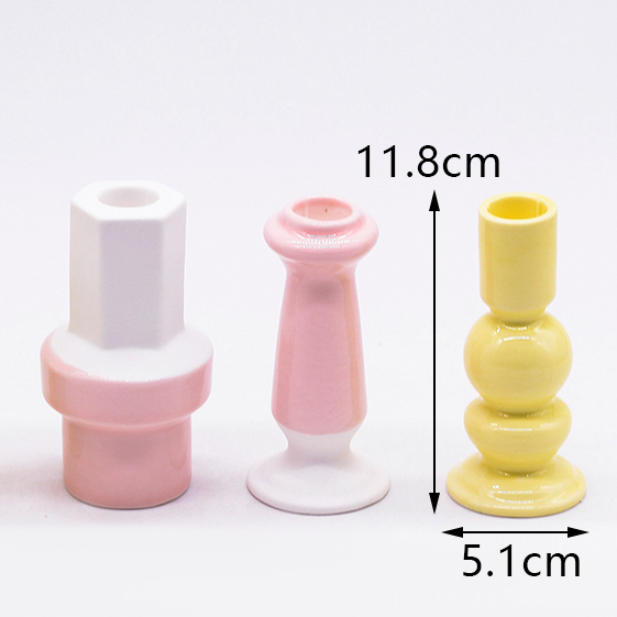 Nordic Style Roman Pillar Candle Holder Minimalist Art Craft Gifts Wax Melt Burner 5