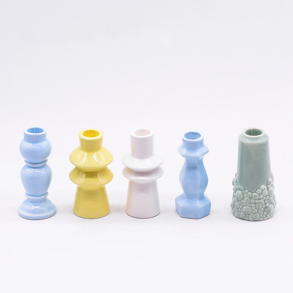 Kreative Keramikkerzenhalter Ornamente Home Decoration Accessoires Moderner einfacher Keramikkerkerhalter 1