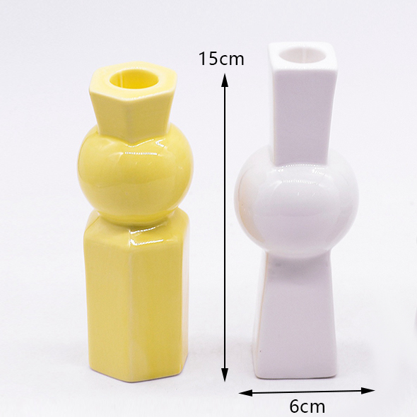 Creative Ceramic Candle Holder Ornaments Home Decoration Accessories Modern Simple Ceramic Candle Holder 5