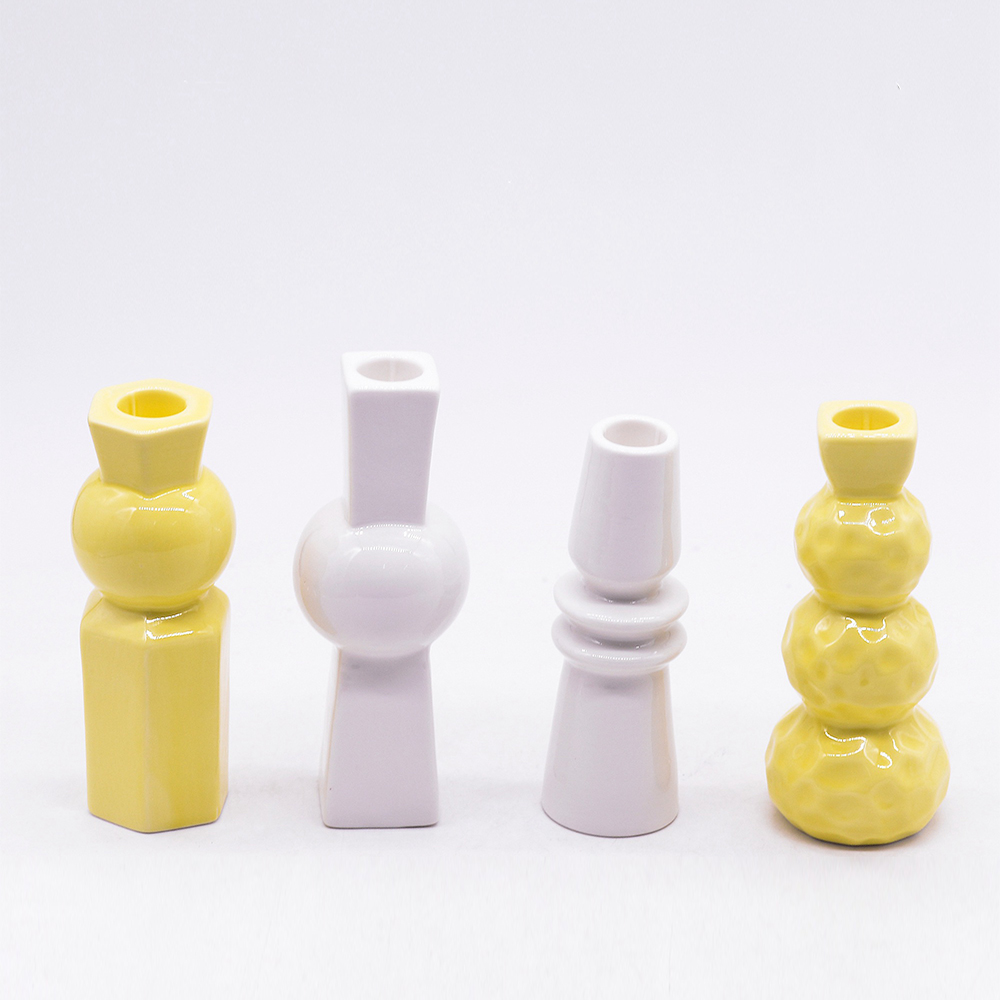 Creative Ceramic Candle Holder Ornaments Home Decoration Accessories Modern Simple Ceramic Candle Holder 2