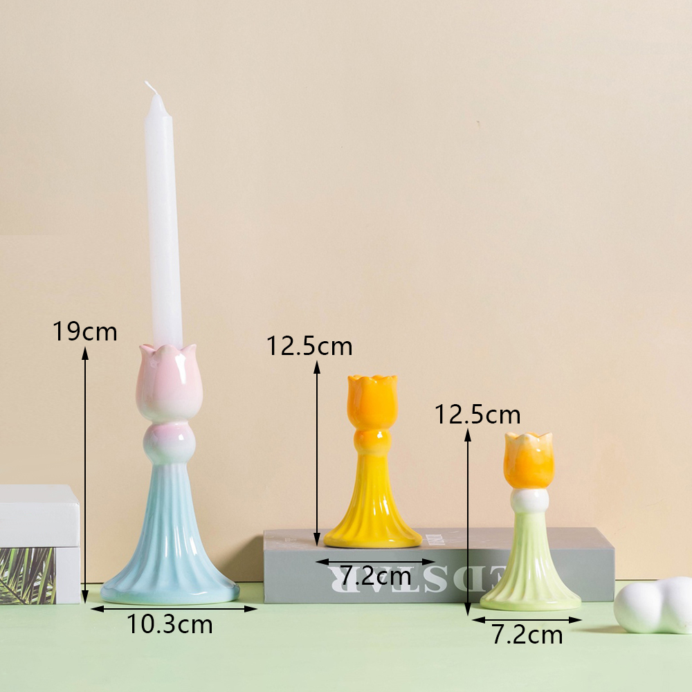 Keramikkerzenhalter Taper Kerzen Kerzenhalter Hochzeitstisch Mittelstücke Nordische Heimdekoration 4