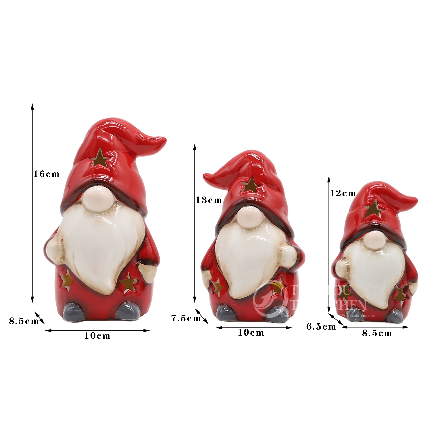Keramik LED Weihnachtshäuser, Skandinavische Nordische Weihnachtsdorf Ornamente, Urlaub Home Dekoration Großhandel 8