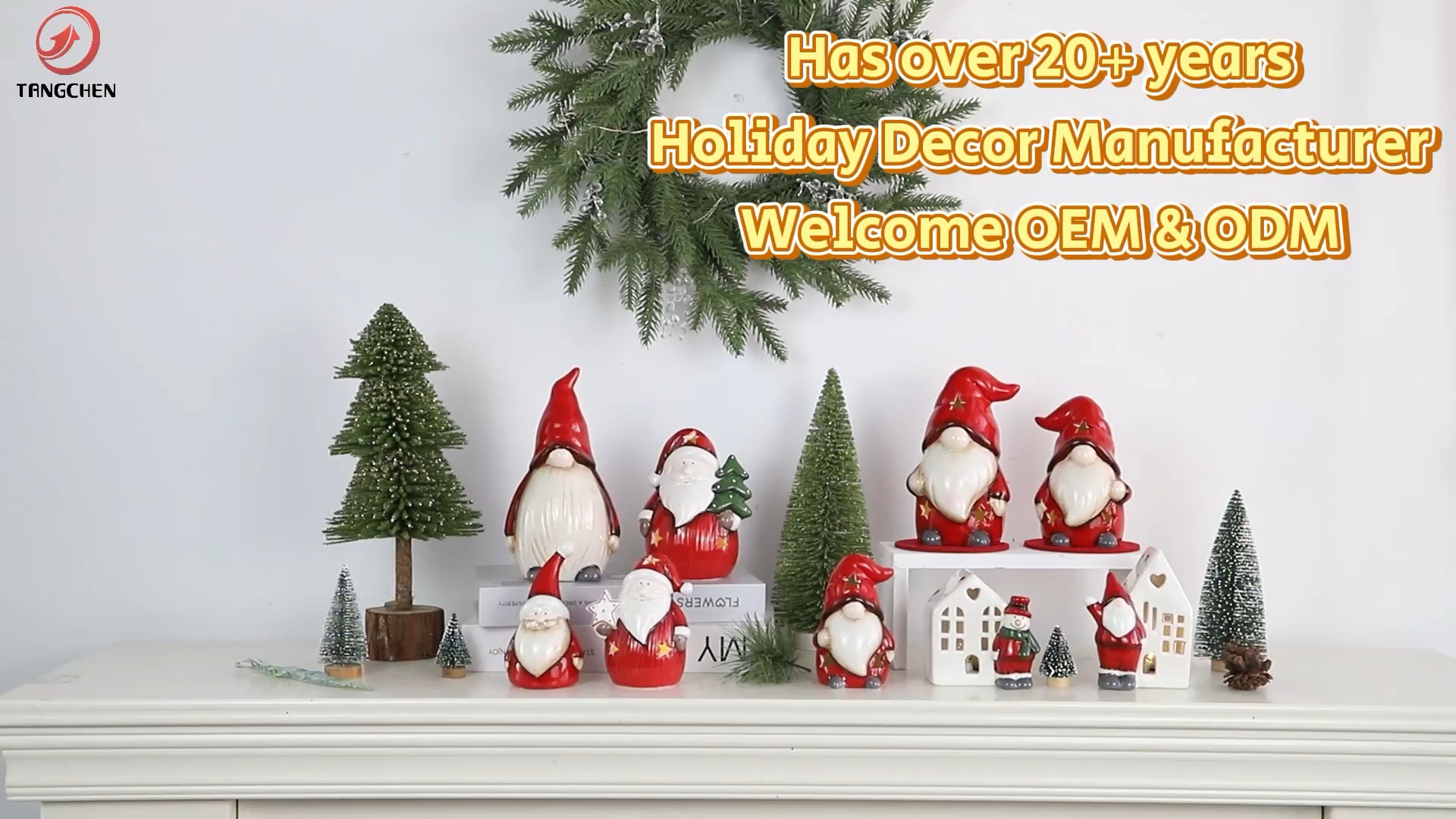 Keramik LED Weihnachtshäuser, Skandinavische Nordische Weihnachtsdorf Ornamente, Urlaub Home Dekoration Großhandel