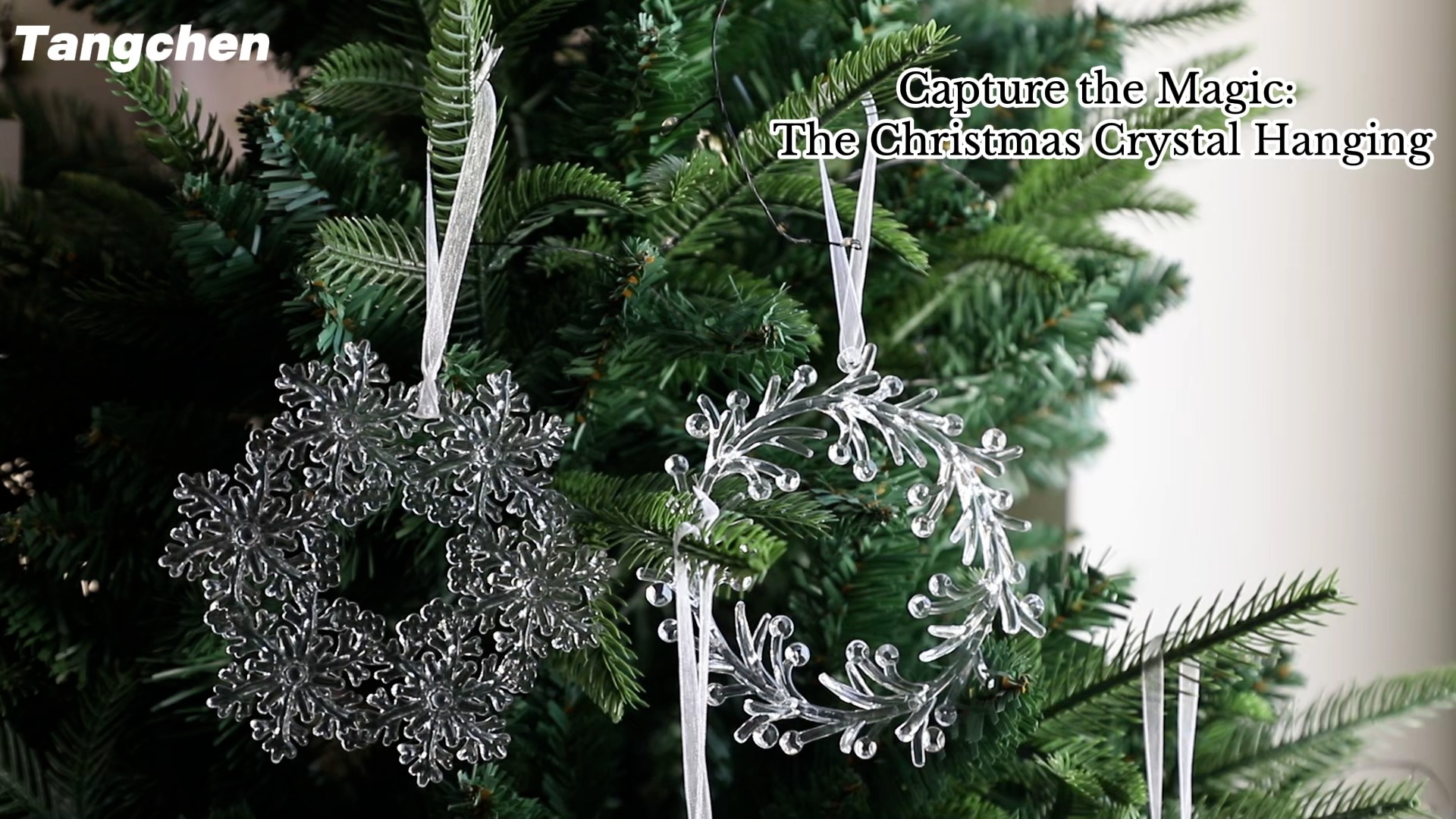 4 Stück transparente Weihnachtsbaum-Anhänger zum Selbermachen, Acryl-Schneeflocken-Ornamente