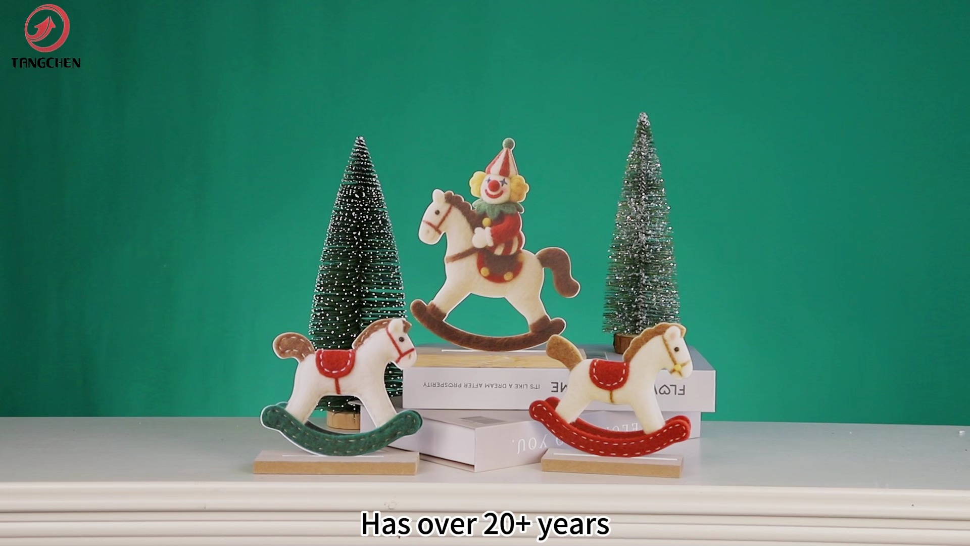 Christmas Metal Rocking Horse Decorations – Nordic Vintage Tin Tabletop Holiday Circus Figurines