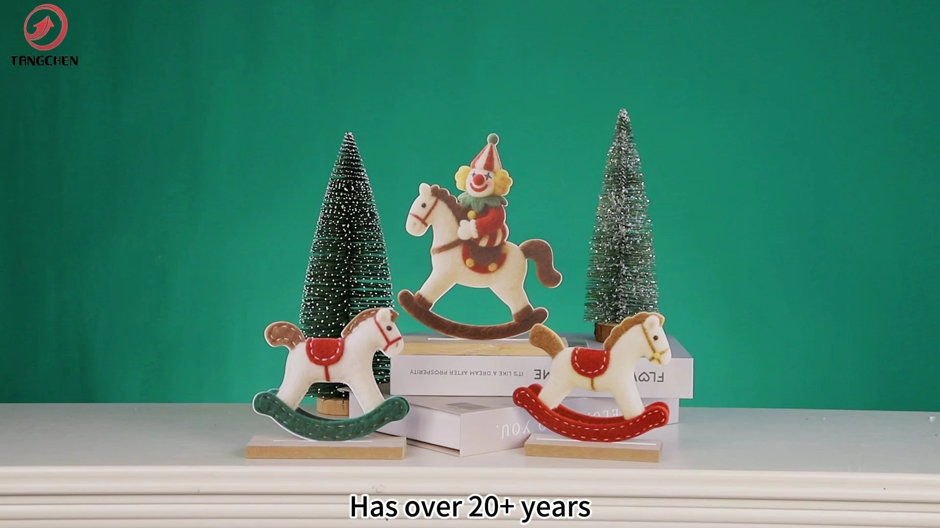 Christmas Metal Rocking Horse Decorations – Vintage Tin Tabletop Holiday Circus Figurines 1