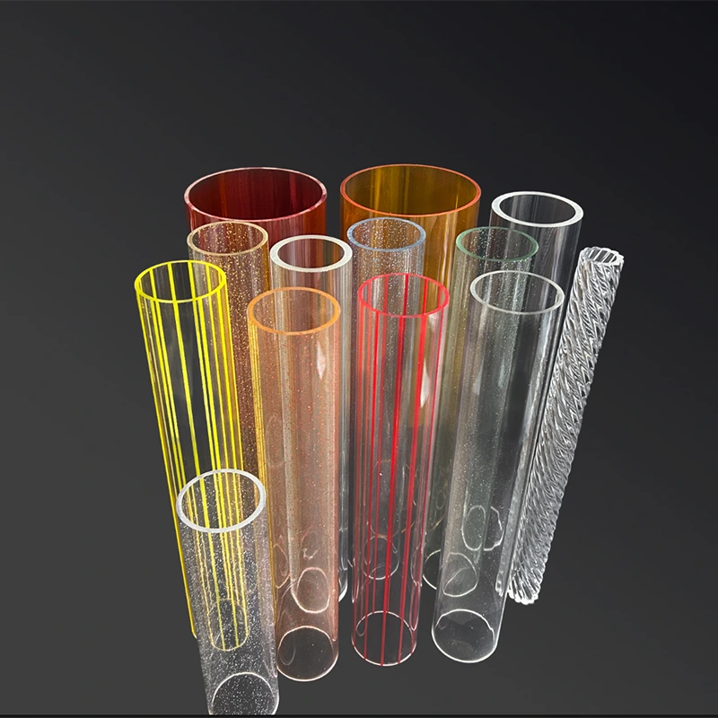 Пластиковая экструзионная освещение цвета акриловой PMMA Tube Lampcover Акриловая трубка 1