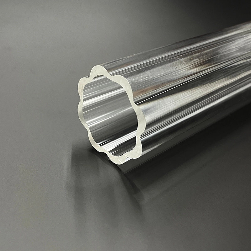 Custom Size Plastic Extrusion Illuminatio Acrylic Flower Tube Lampcover For Lighting Diffuser 1
