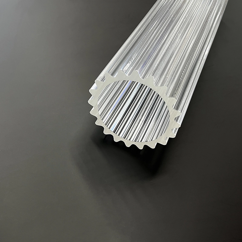 Clear and Transparent Acrylic Tube With Serrated for LED Lighting Lobby Decoration 1