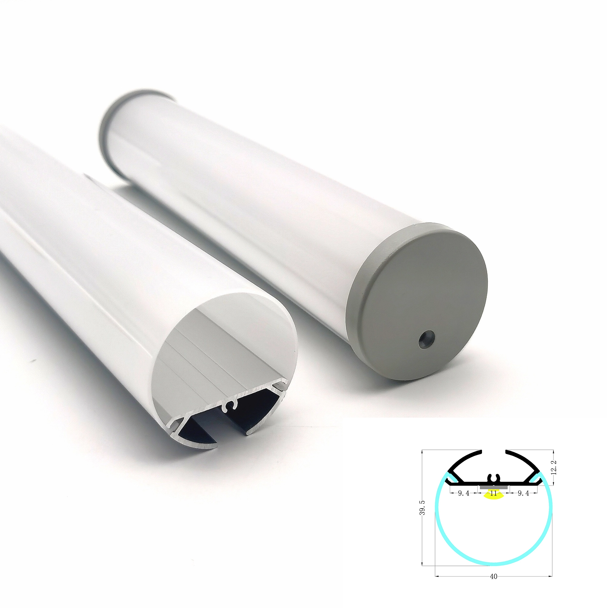 YG-T Round Series Led Round Shape Aluminum Channel With PC Round Diffused Tube Surface Mounted For Led Lighting 1
