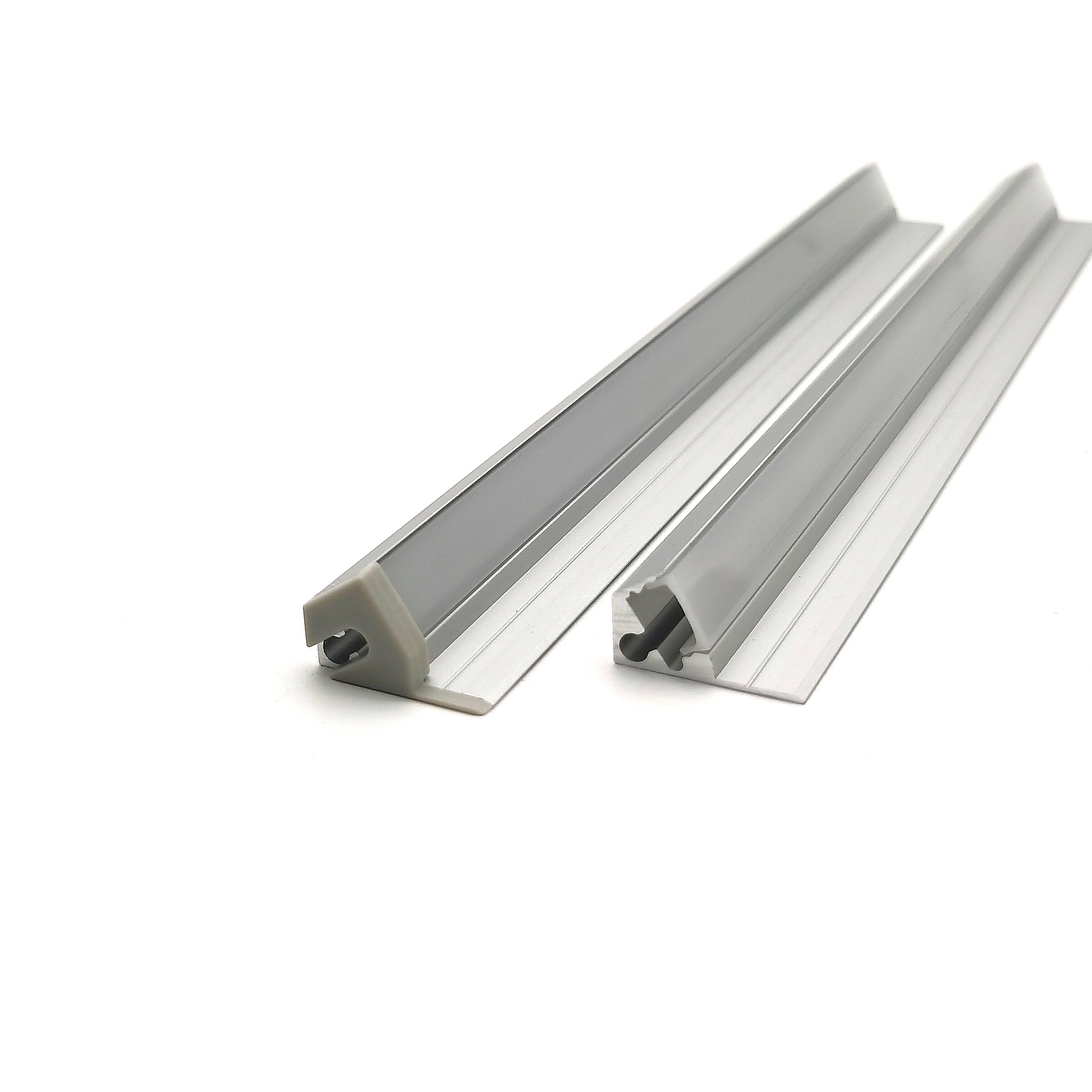 Светодиодный алюминиевый профиль YG-2112 с подсветкой под углом 45 градусов, изготовленный на заказ, используется для светодиодных алюминиевых профилей для гардеробных и шкафов. 1