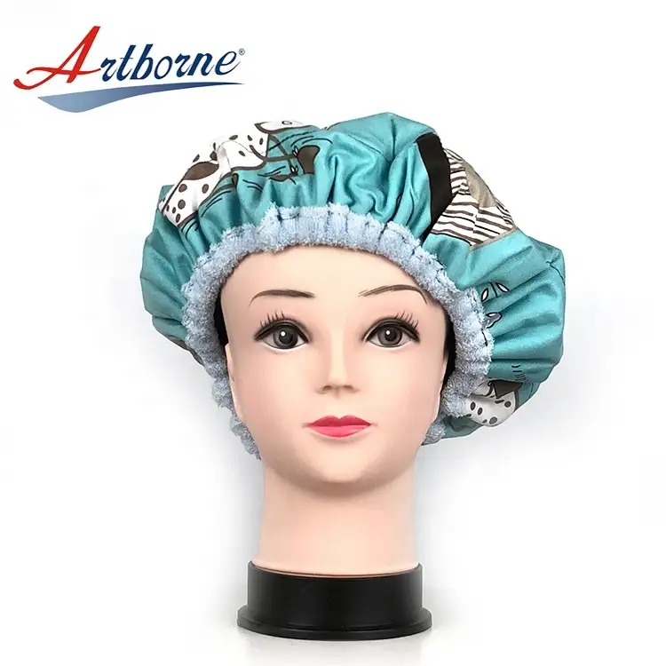 Reusable natural flaxseed linseed microwavable heated hot steaming steam hair mask cap bonnet deep conditioning heat cap 1
